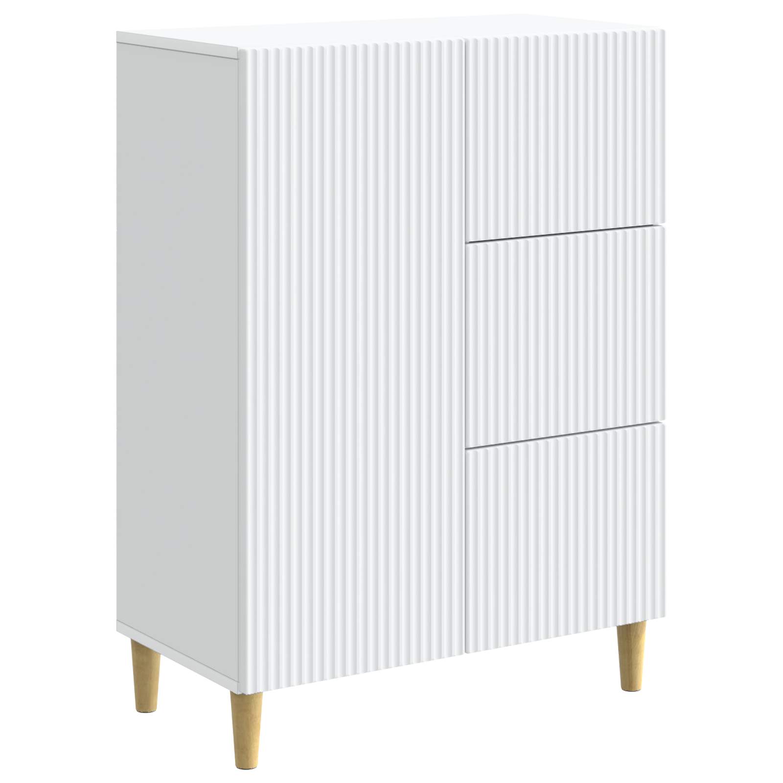 vidaXL Dressoir met lade Zwart 66 x 34,5 x 90 cm Bewerkt hout