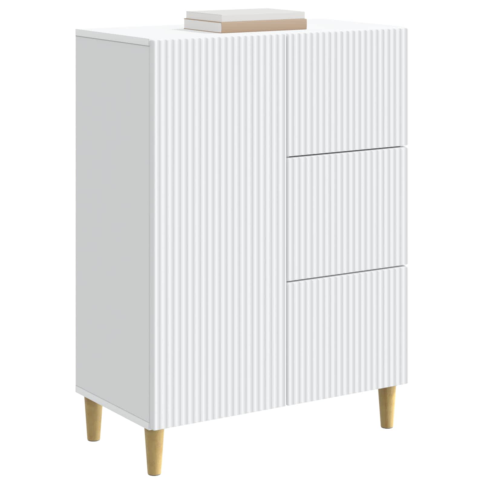 vidaXL Dressoir met lade Zwart 66 x 34,5 x 90 cm Bewerkt hout