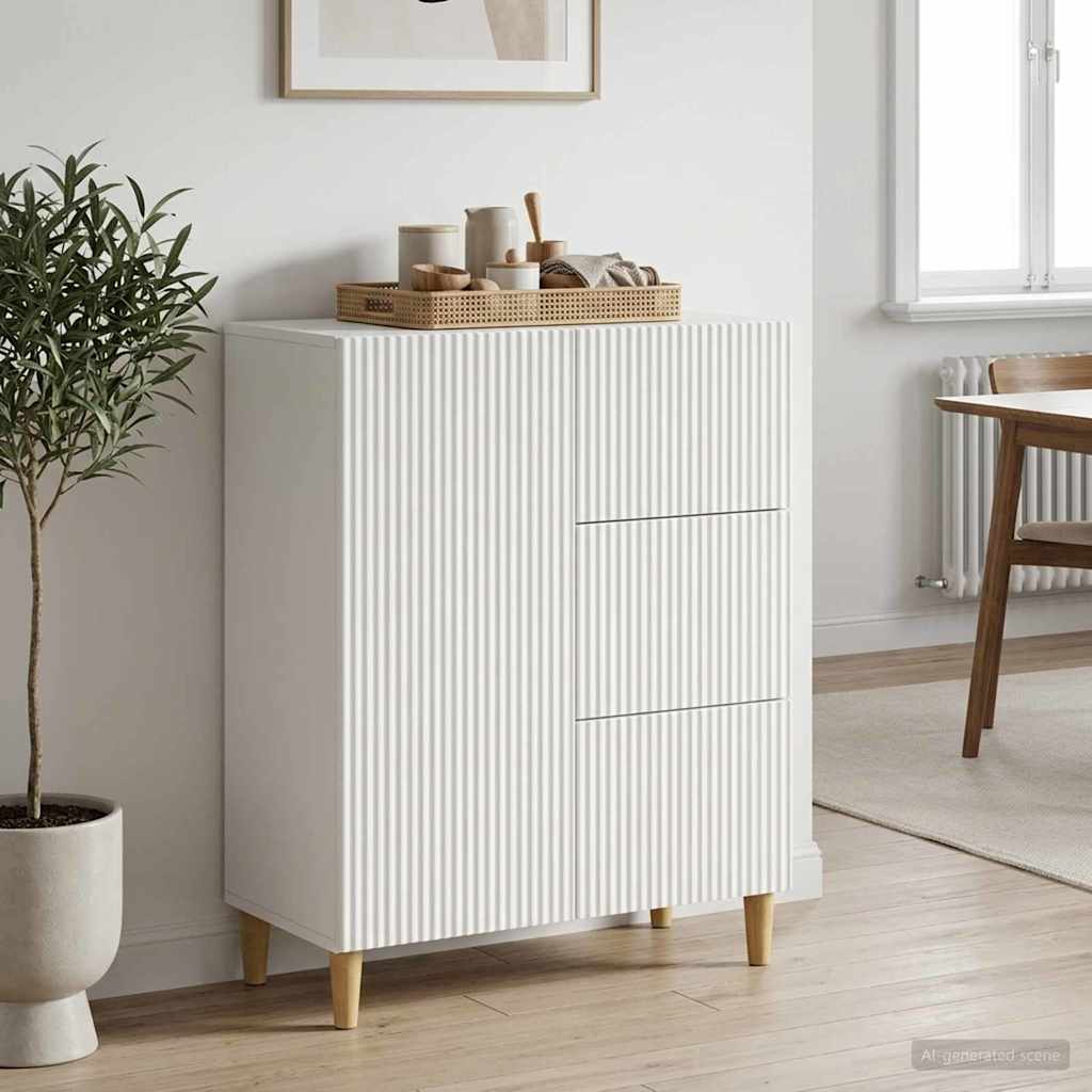 vidaXL Dressoir met lade Zwart 66 x 34,5 x 90 cm Bewerkt hout