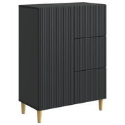 vidaXL Dressoir met lade Zwart 66 x 34,5 x 90 cm Bewerkt hout