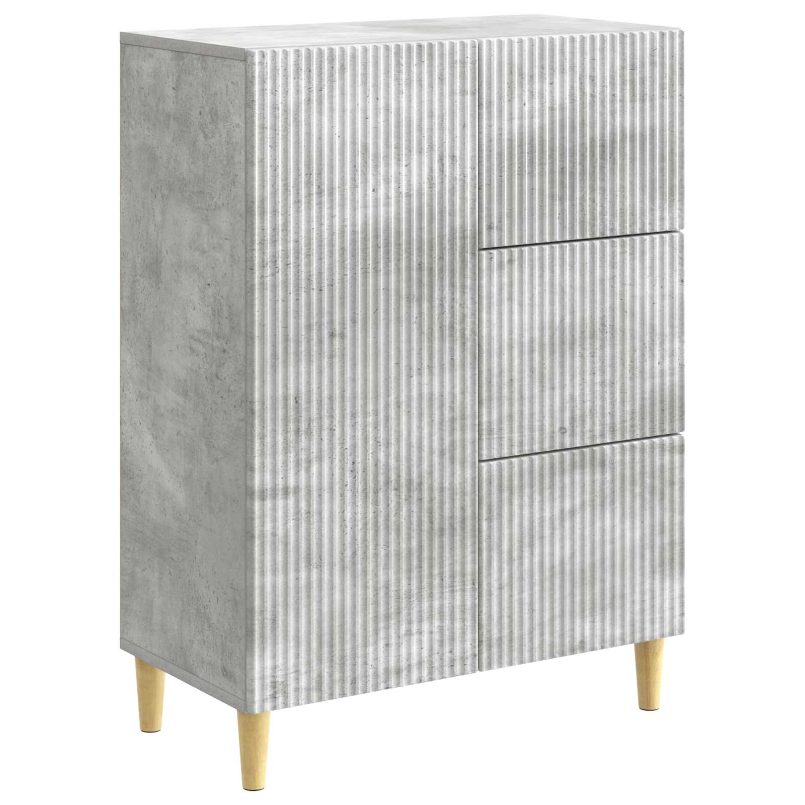 vidaXL Dressoir met lade Zwart 66 x 34,5 x 90 cm Bewerkt hout