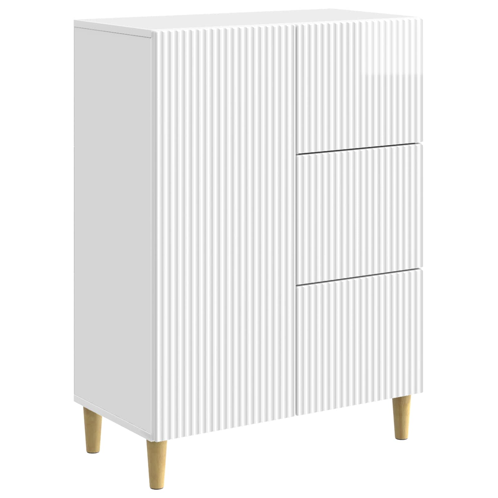 vidaXL Dressoir met lade Zwart 66 x 34,5 x 90 cm Bewerkt hout