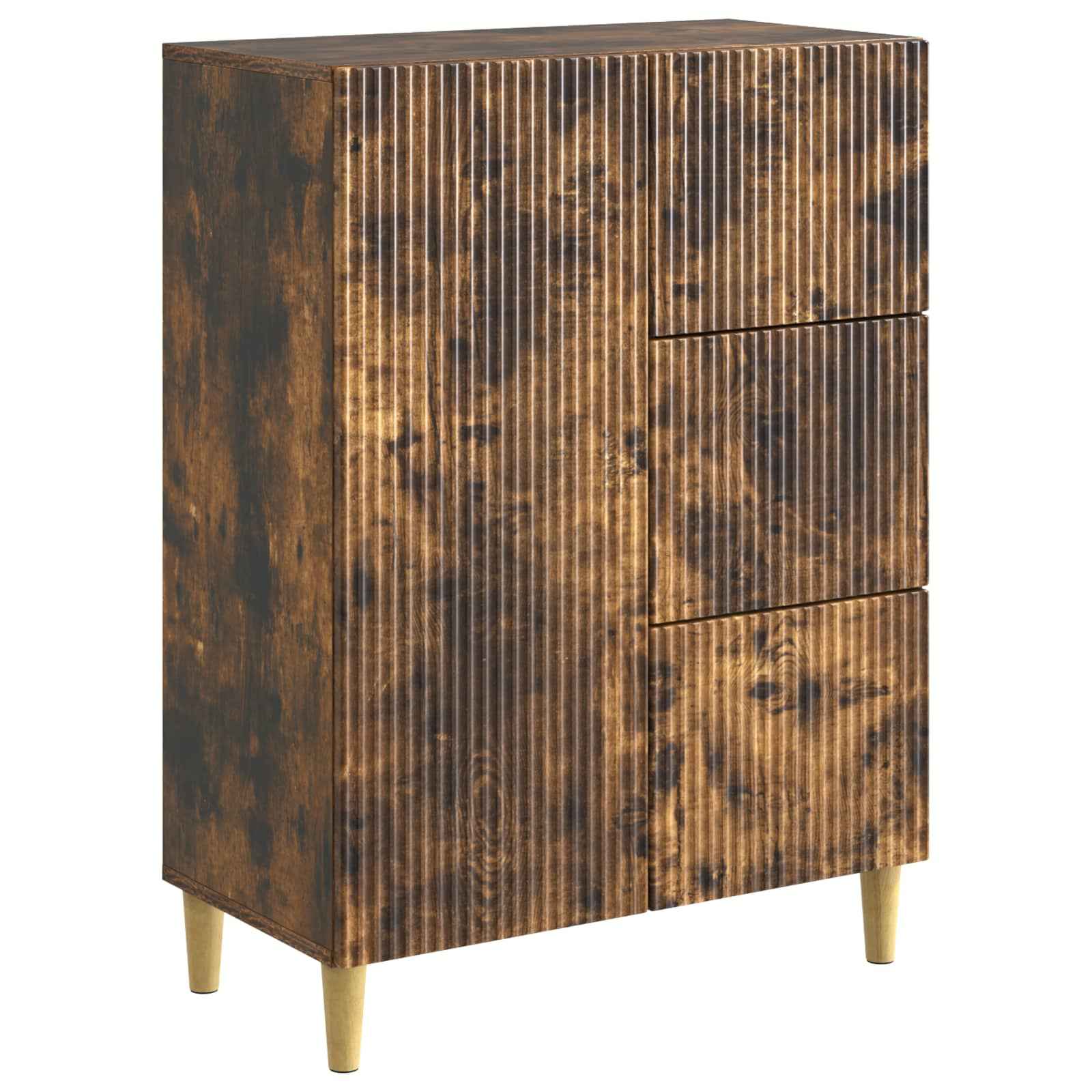 vidaXL Dressoir met lade Zwart 66 x 34,5 x 90 cm Bewerkt hout
