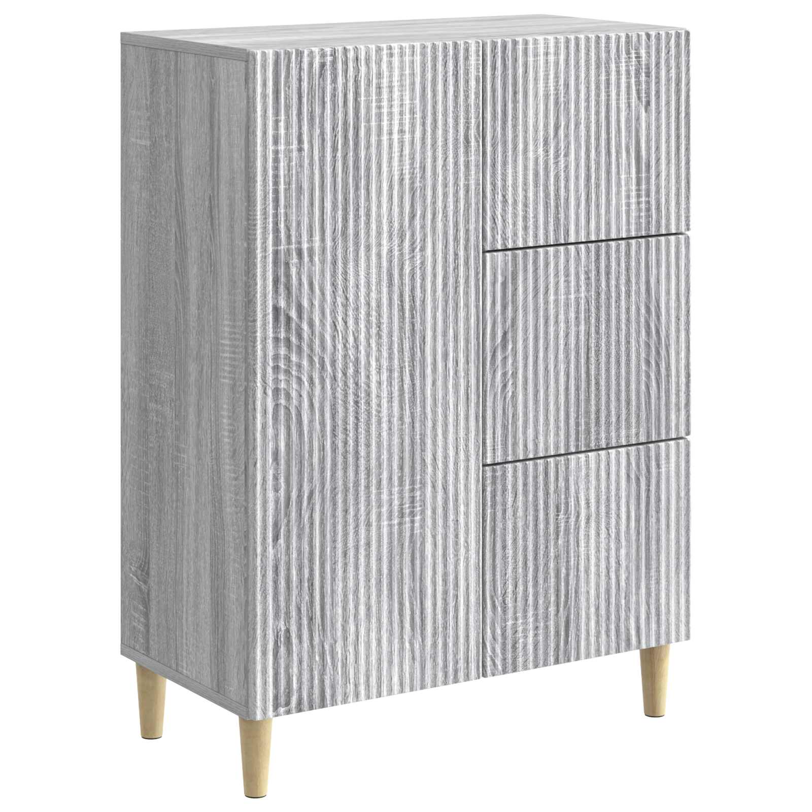 vidaXL Dressoir met lade Zwart 66 x 34,5 x 90 cm Bewerkt hout