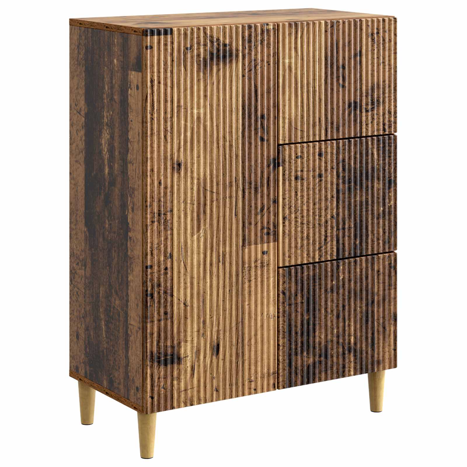 vidaXL Dressoir met lade Zwart 66 x 34,5 x 90 cm Bewerkt hout