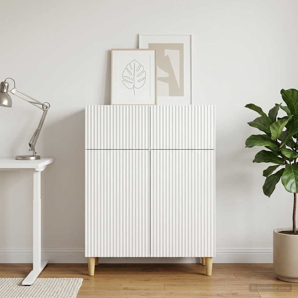 vidaXL Dressoir met lade Zwart 66 x 34,5 x 90 cm Bewerkt hout
