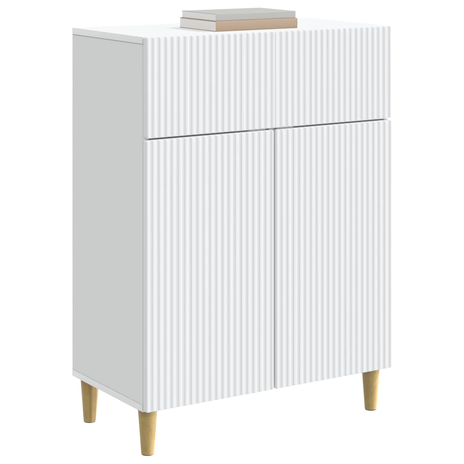 vidaXL Dressoir met lade Zwart 66 x 34,5 x 90 cm Bewerkt hout