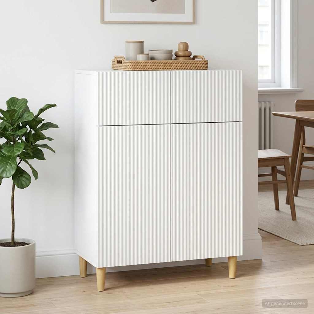vidaXL Dressoir met lade Zwart 66 x 34,5 x 90 cm Bewerkt hout