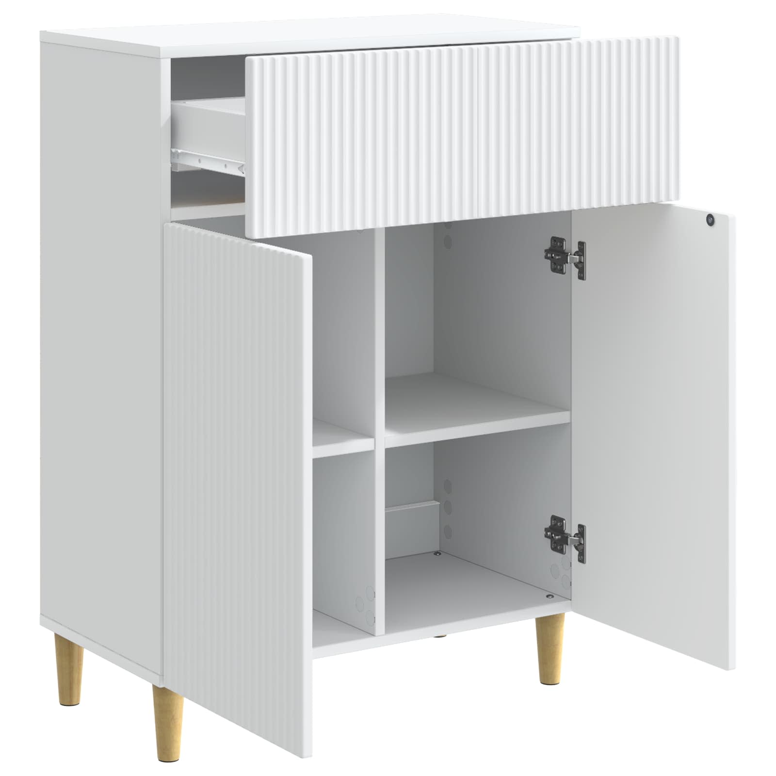 vidaXL Dressoir met lade Zwart 66 x 34,5 x 90 cm Bewerkt hout