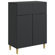 vidaXL Dressoir met lade Zwart 66 x 34,5 x 90 cm Bewerkt hout