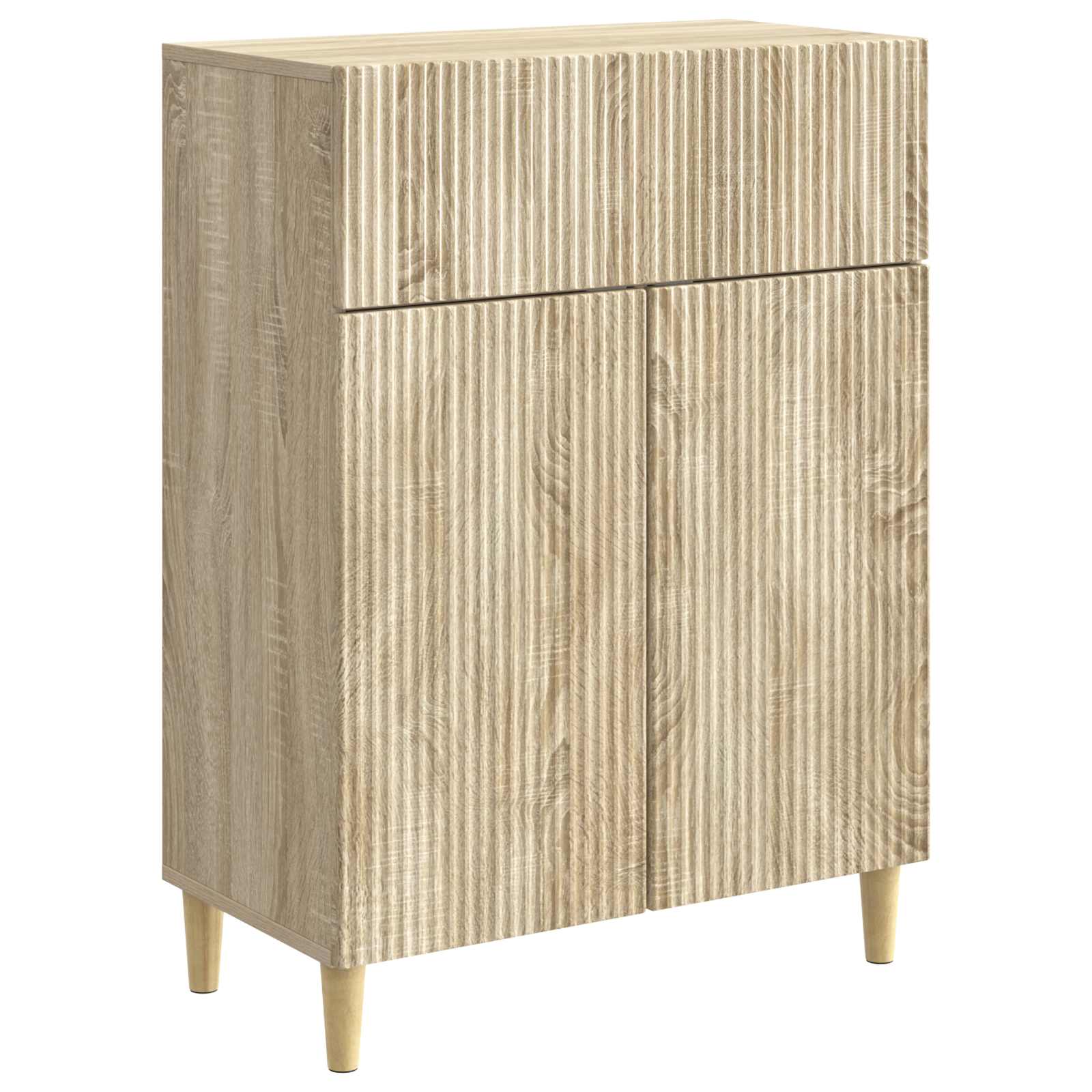 vidaXL Dressoir met lade Zwart 66 x 34,5 x 90 cm Bewerkt hout