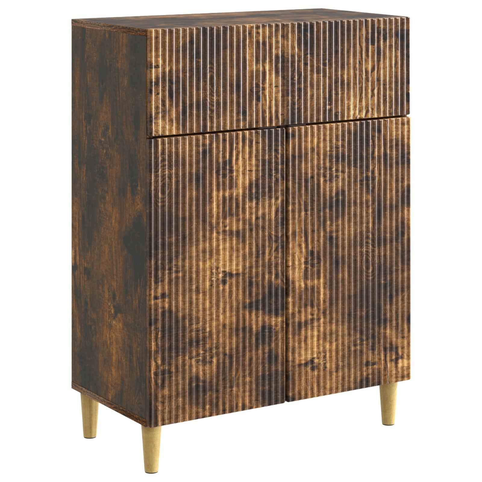 vidaXL Dressoir met lade Zwart 66 x 34,5 x 90 cm Bewerkt hout