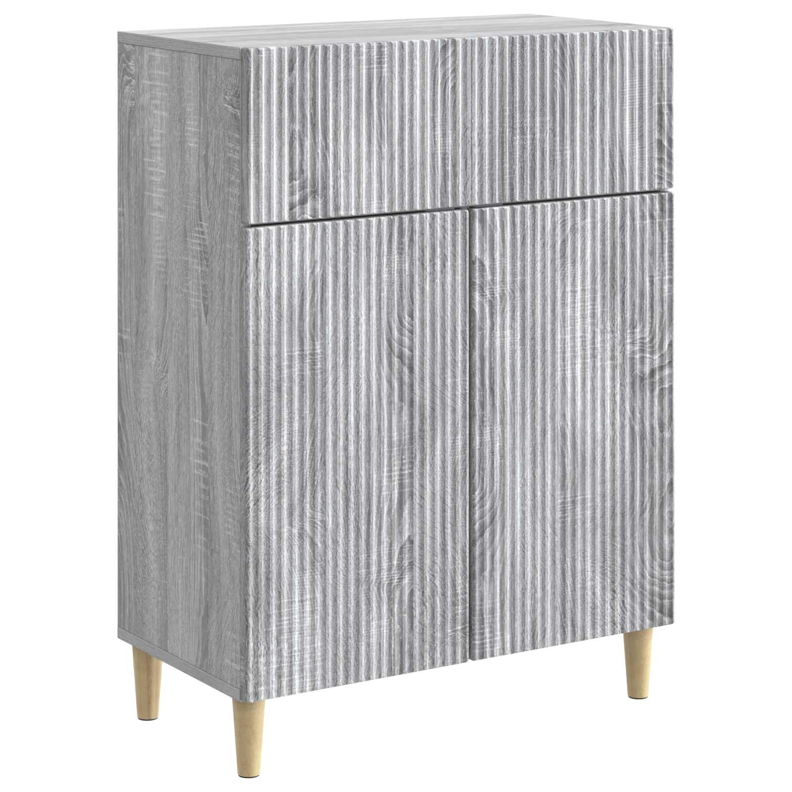 vidaXL Dressoir met lade Zwart 66 x 34,5 x 90 cm Bewerkt hout