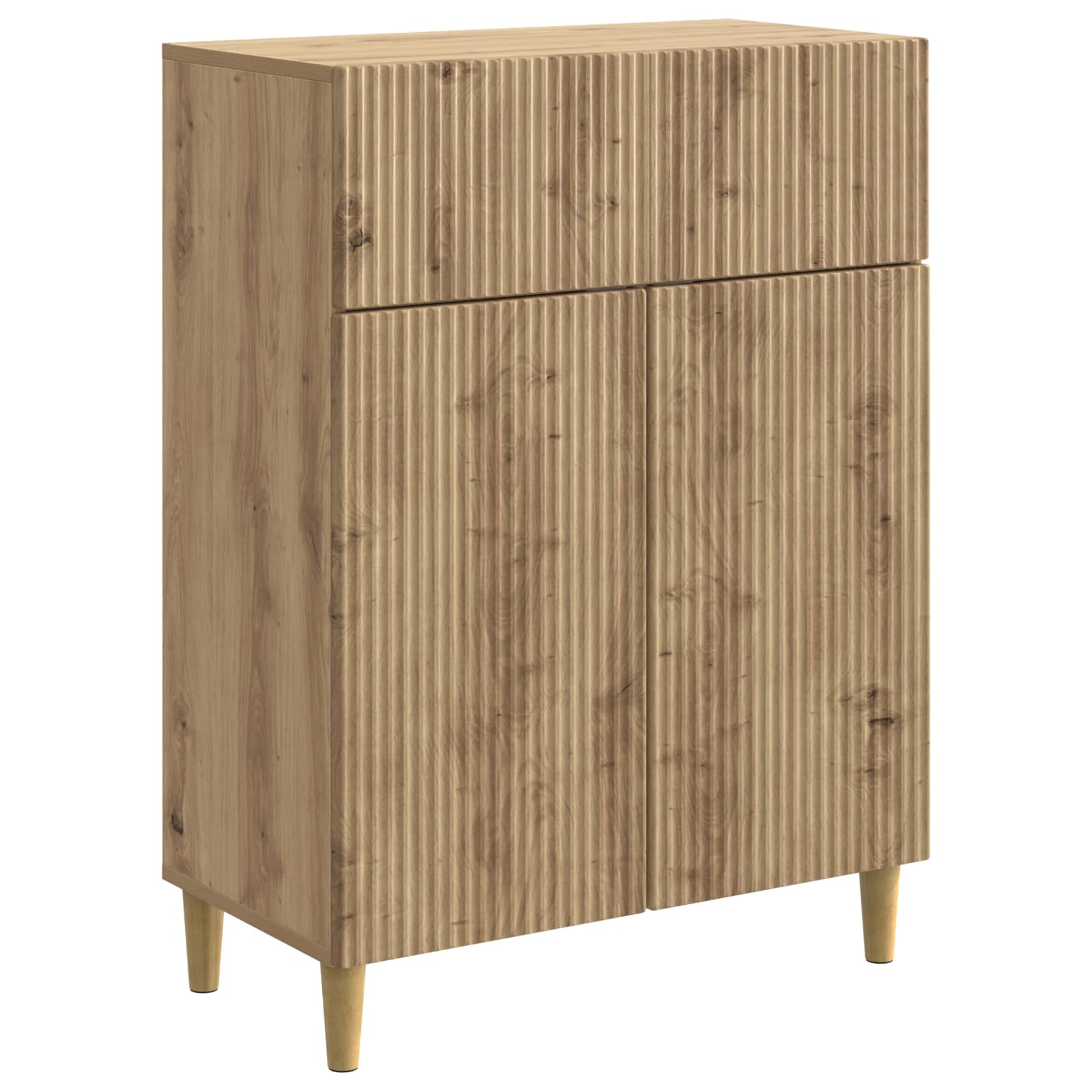 vidaXL Dressoir met lade Zwart 66 x 34,5 x 90 cm Bewerkt hout