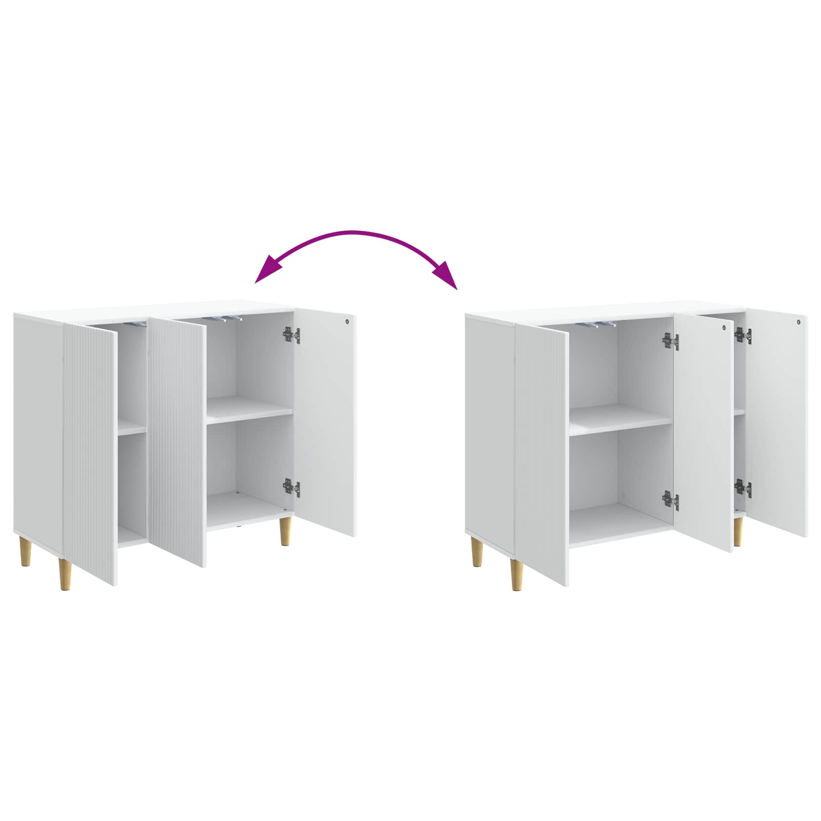 vidaXL Dressoir Zwart 89 x 34,5 x 80 cm Bewerkt hout