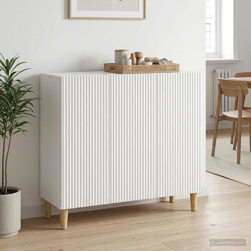 vidaXL Dressoir Zwart 89 x 34,5 x 80 cm Bewerkt hout