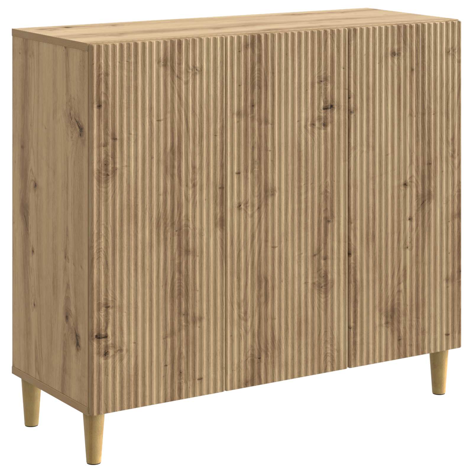 vidaXL Dressoir Zwart 89 x 34,5 x 80 cm Bewerkt hout