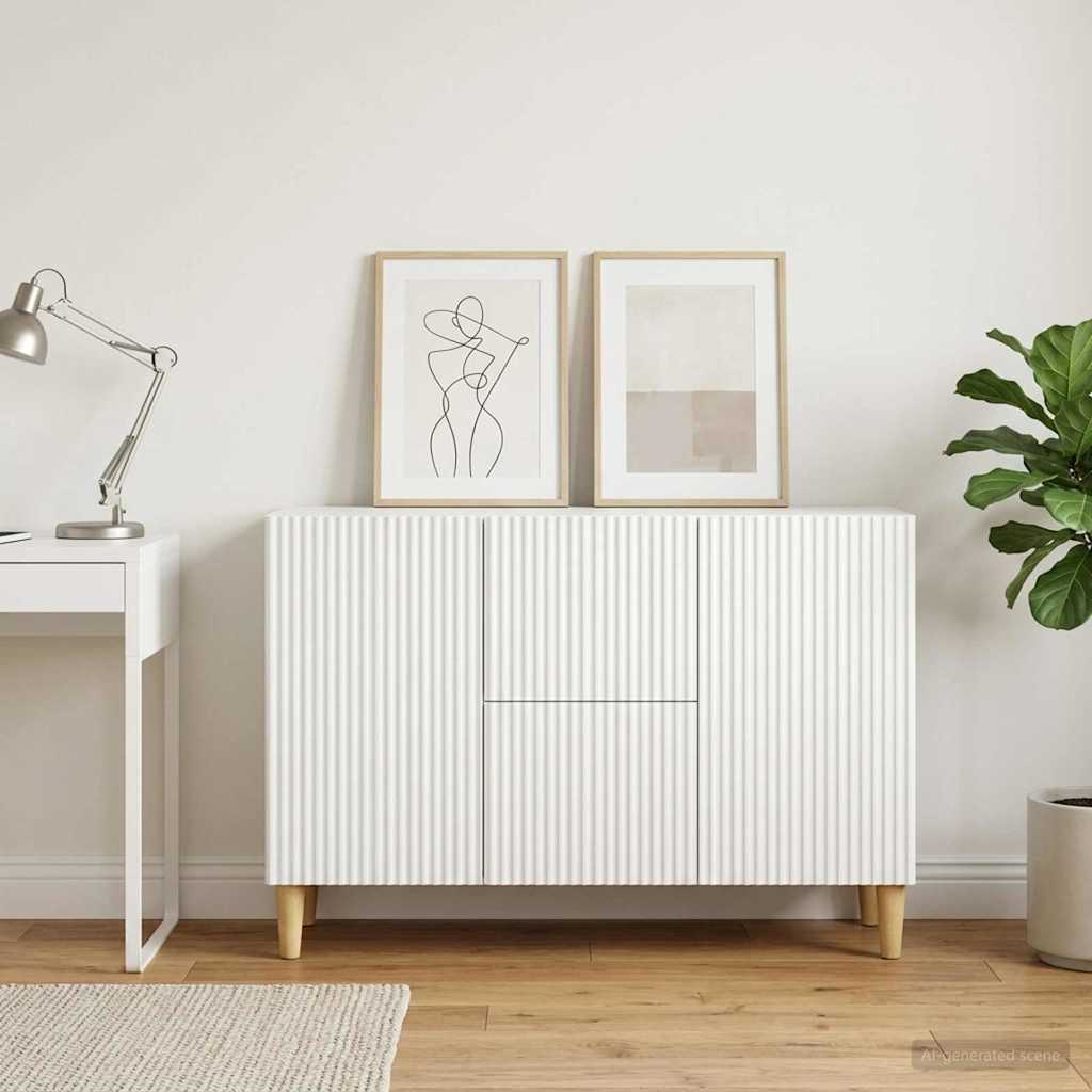 vidaXL Dressoir met lade Zwart 89 x 34,5 x 60 cm Bewerkt hout