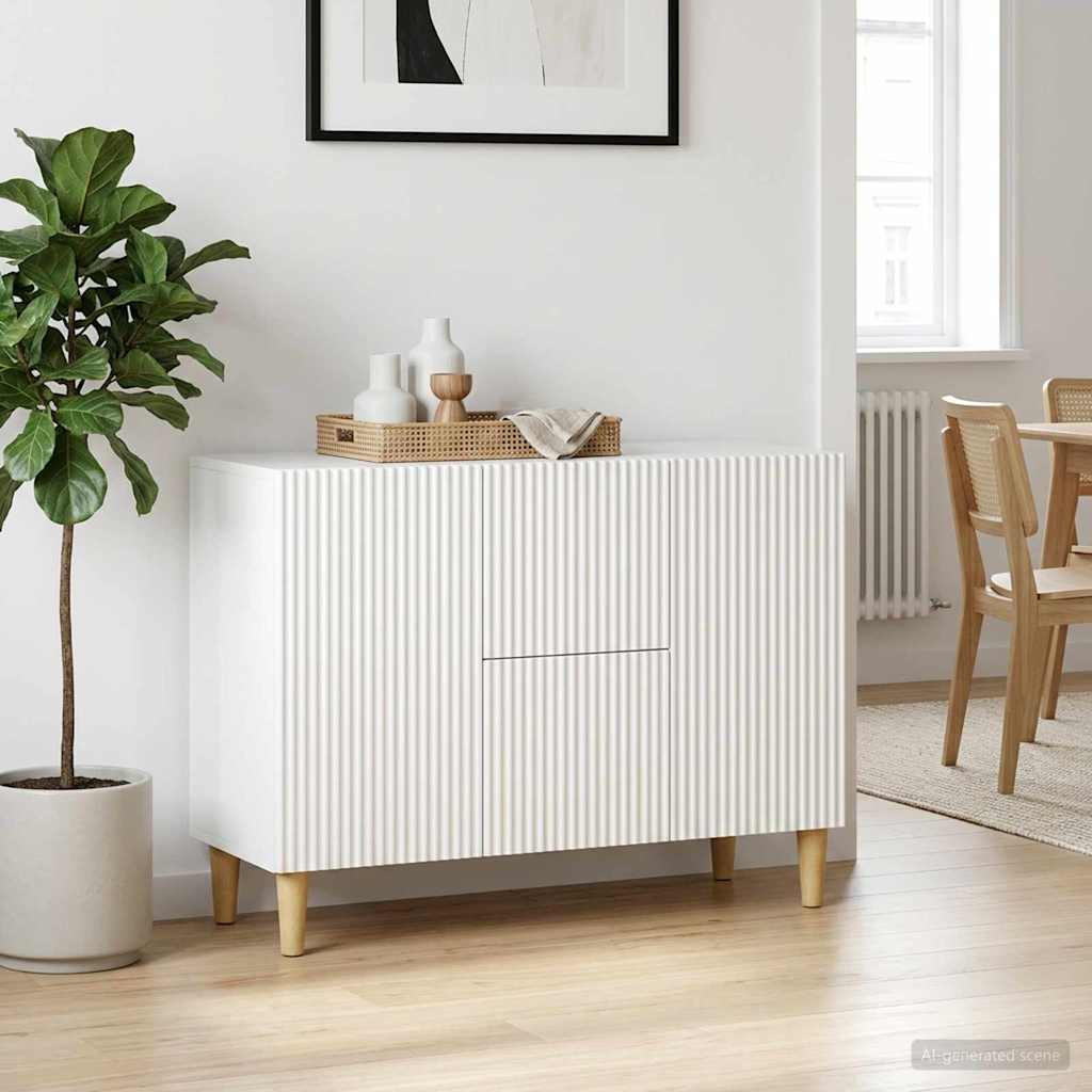 vidaXL Dressoir met lade Zwart 89 x 34,5 x 60 cm Bewerkt hout