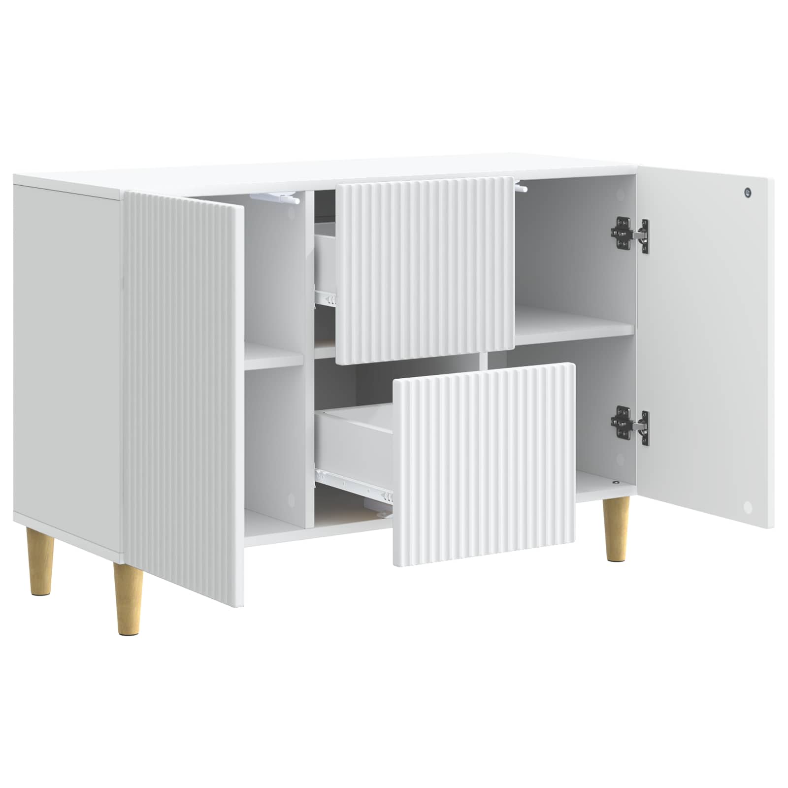 vidaXL Dressoir met lade Zwart 89 x 34,5 x 60 cm Bewerkt hout