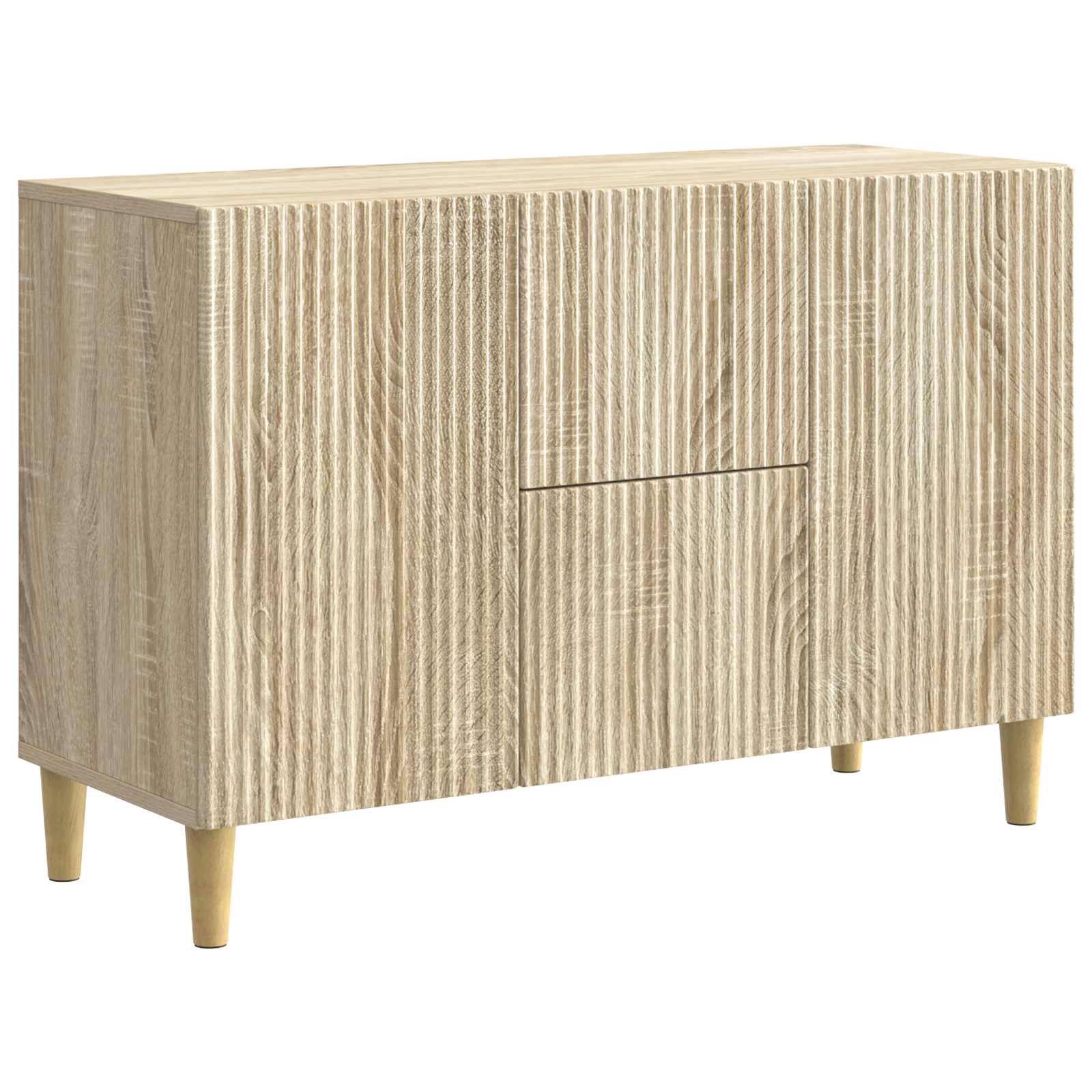 vidaXL Dressoir met lade Zwart 89 x 34,5 x 60 cm Bewerkt hout
