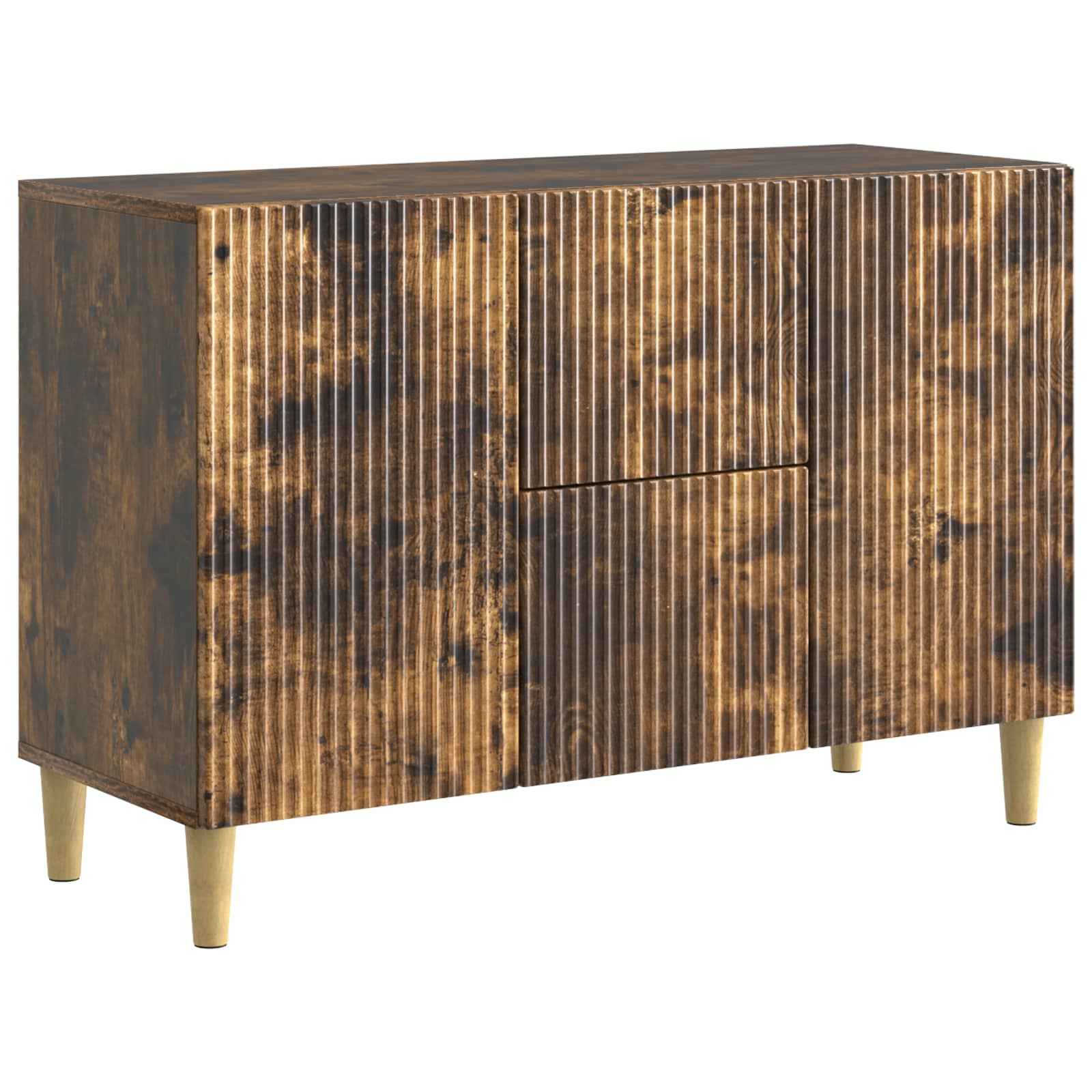 vidaXL Dressoir met lade Zwart 89 x 34,5 x 60 cm Bewerkt hout