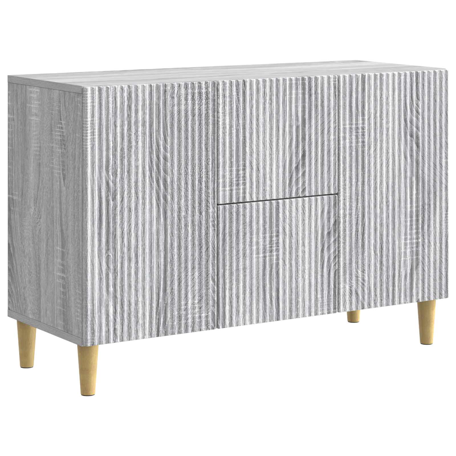 vidaXL Dressoir met lade Zwart 89 x 34,5 x 60 cm Bewerkt hout