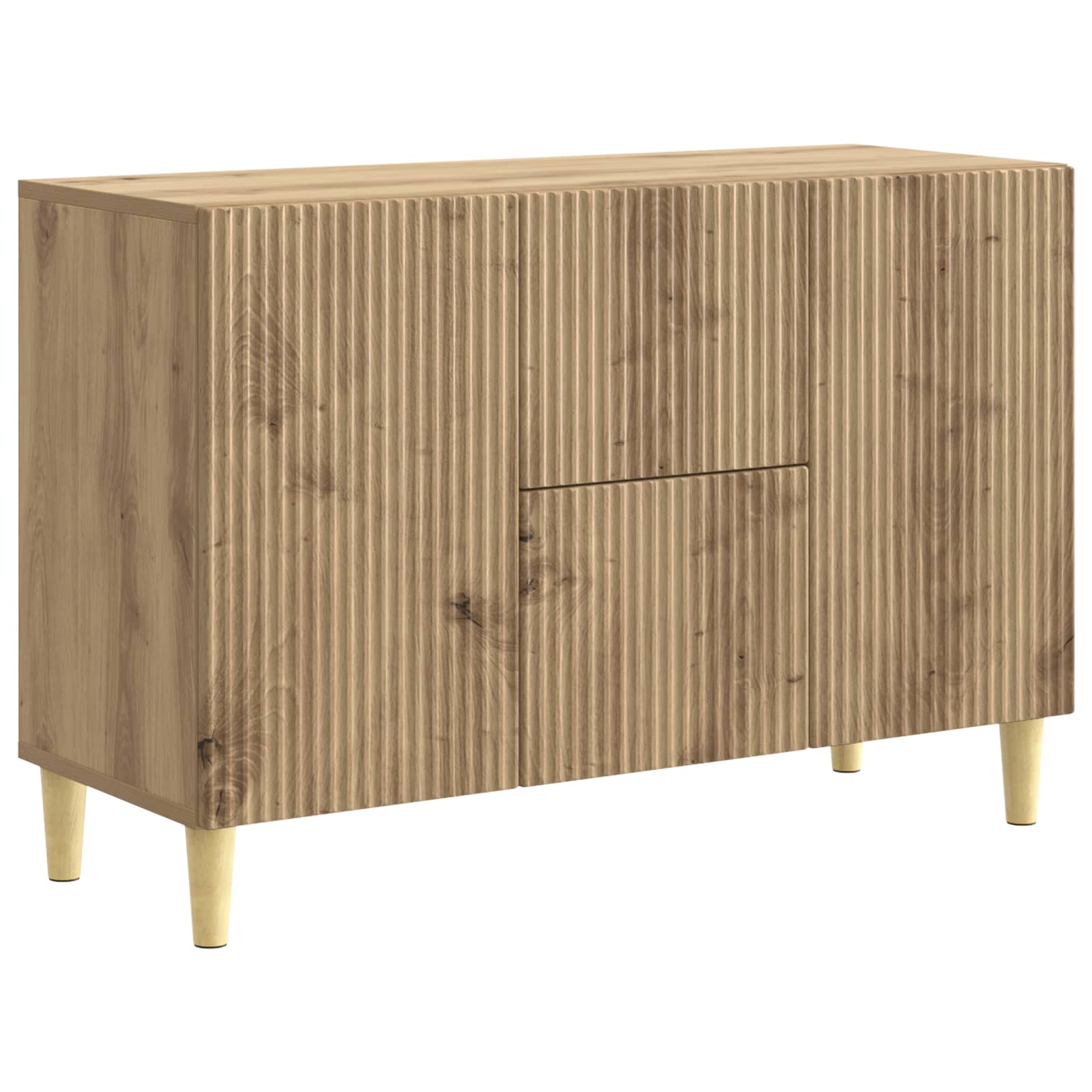 vidaXL Dressoir met lade Zwart 89 x 34,5 x 60 cm Bewerkt hout