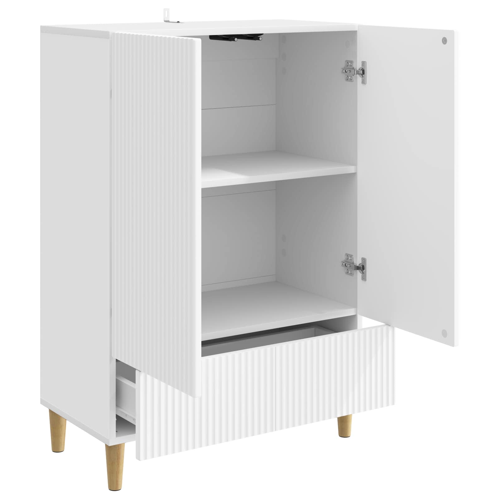 vidaXL Dressoir met lade Zwart 66 x 34,5 x 95 cm Bewerkt hout