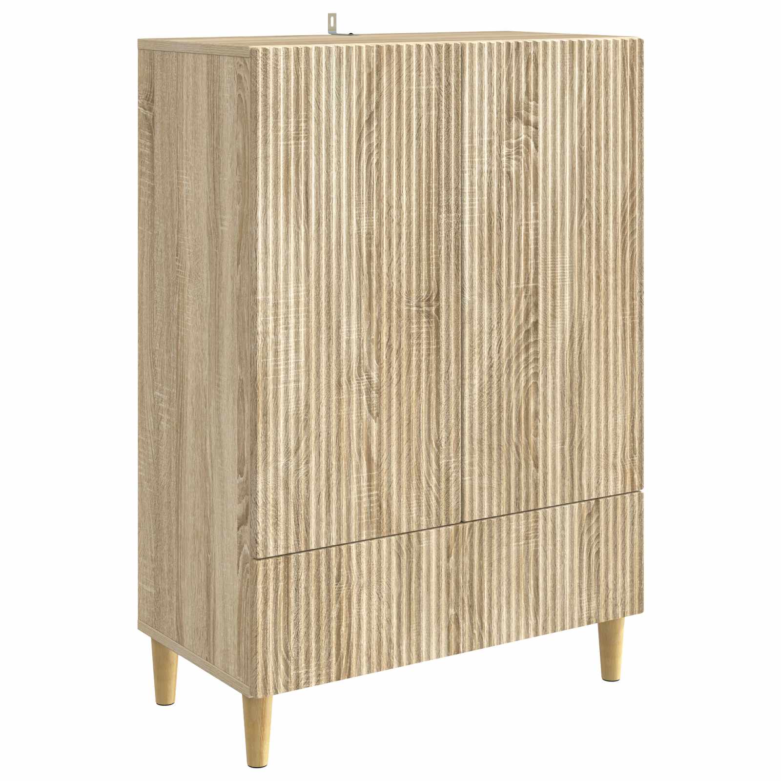 vidaXL Dressoir met lade Zwart 66 x 34,5 x 95 cm Bewerkt hout