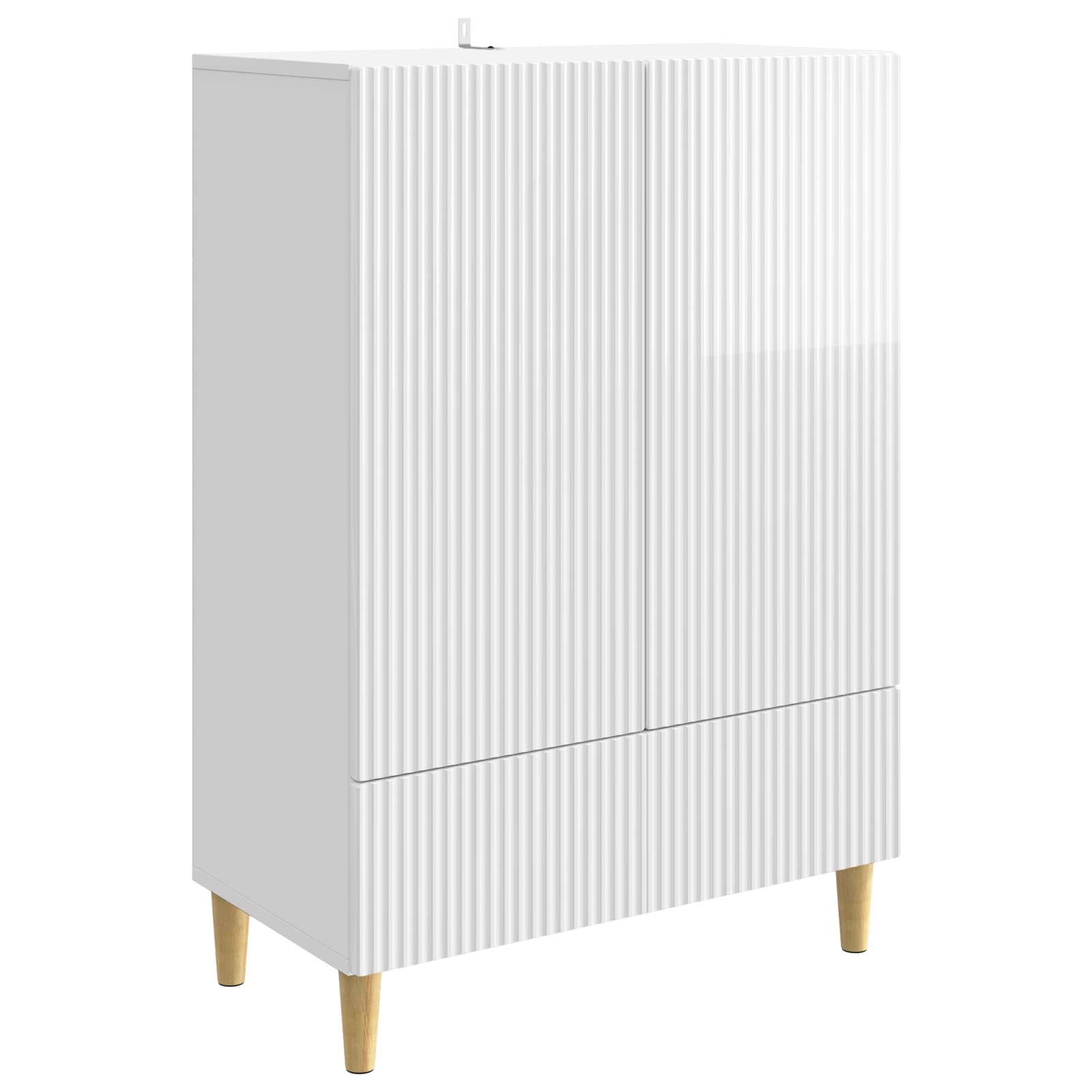 vidaXL Dressoir met lade Zwart 66 x 34,5 x 95 cm Bewerkt hout