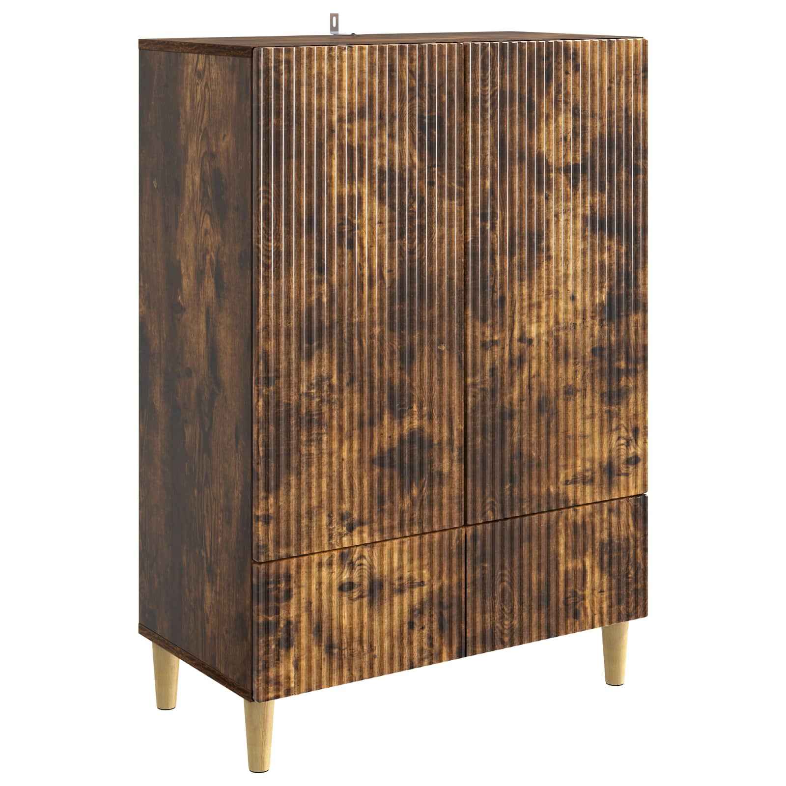 vidaXL Dressoir met lade Zwart 66 x 34,5 x 95 cm Bewerkt hout