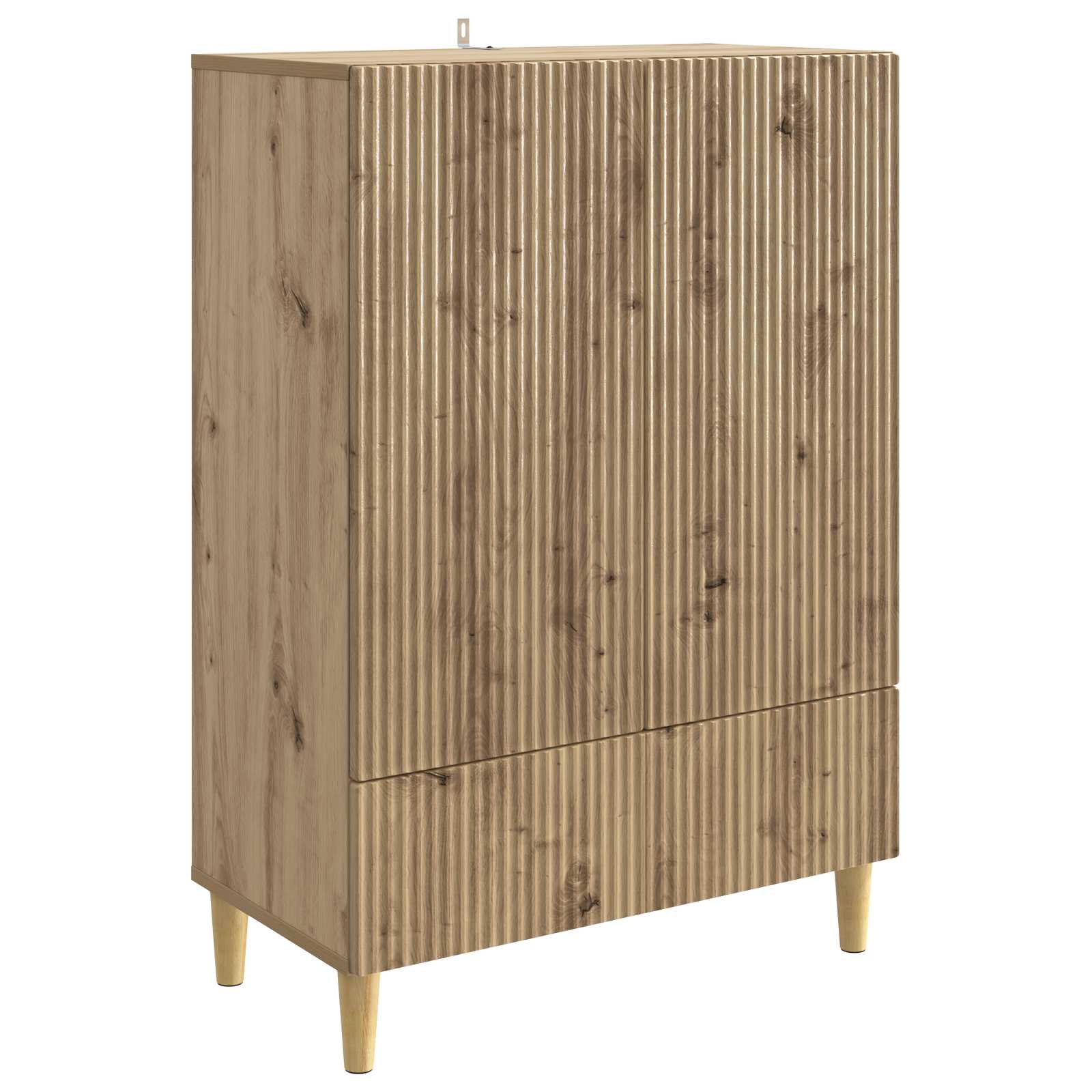 vidaXL Dressoir met lade Zwart 66 x 34,5 x 95 cm Bewerkt hout