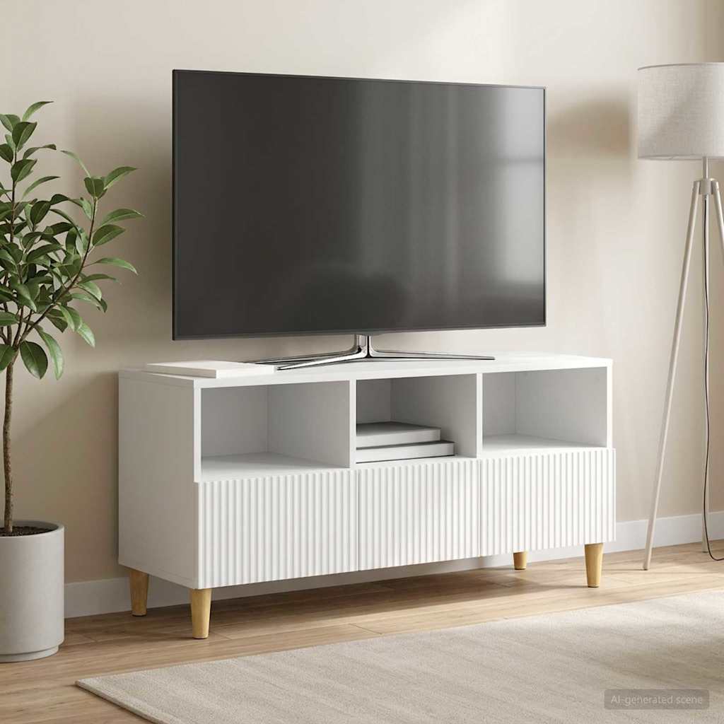 vidaXL TV-kast met lade Zwart 102 x 34,5 x 50 cm Bewerkt hout