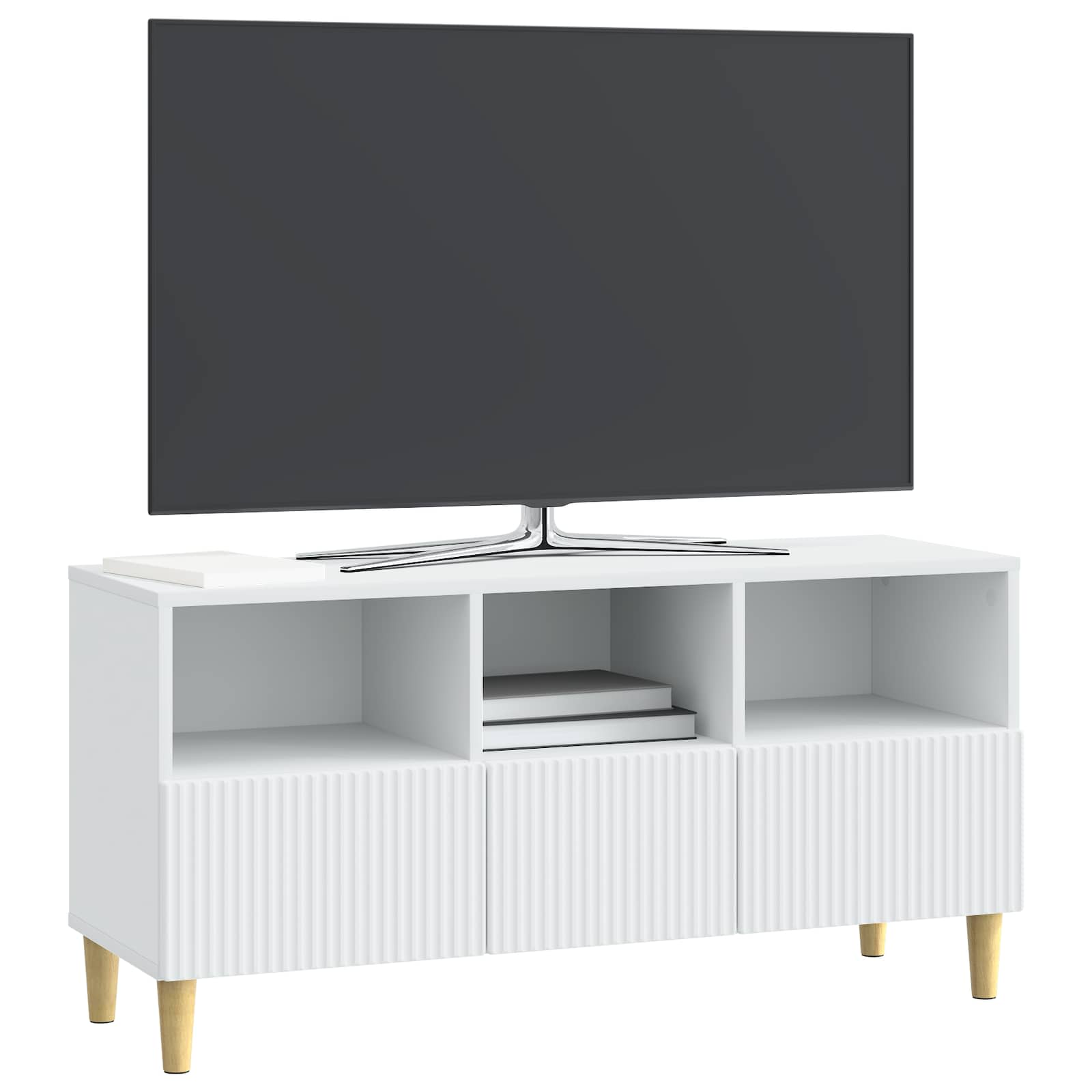 vidaXL TV-kast met lade Zwart 102 x 34,5 x 50 cm Bewerkt hout