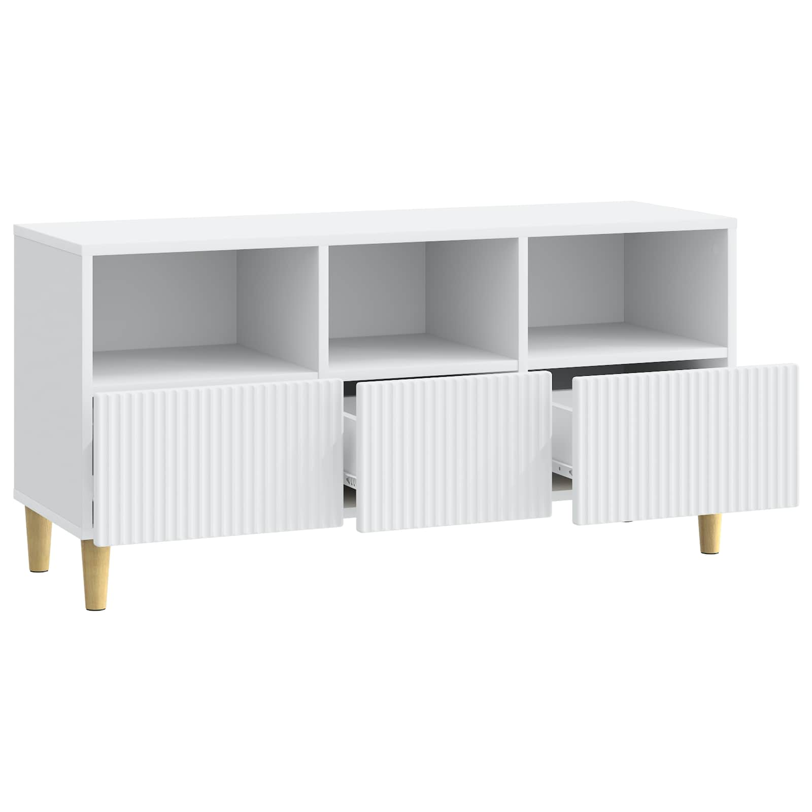 vidaXL TV-kast met lade Zwart 102 x 34,5 x 50 cm Bewerkt hout