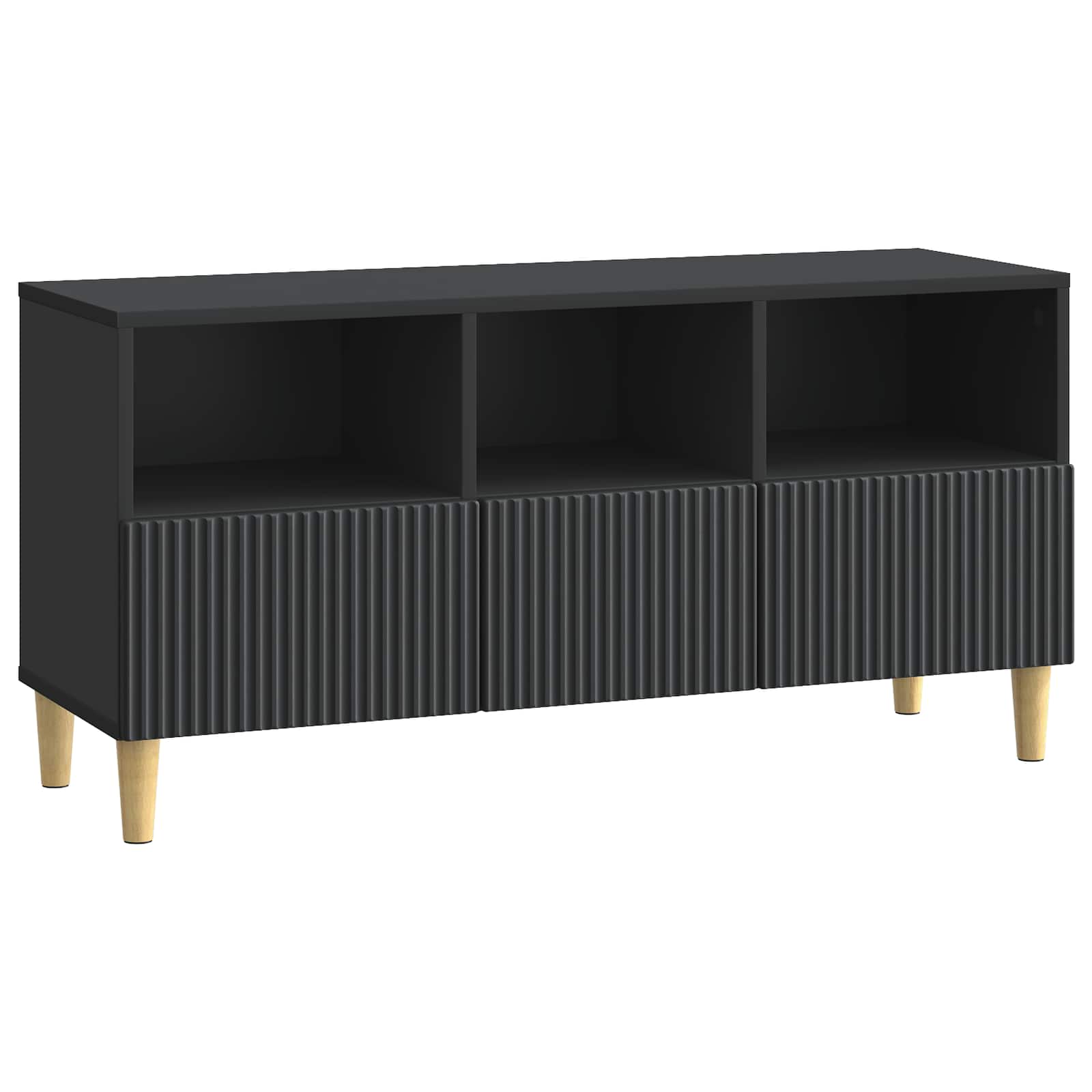 vidaXL TV-kast met lade Zwart 102 x 34,5 x 50 cm Bewerkt hout