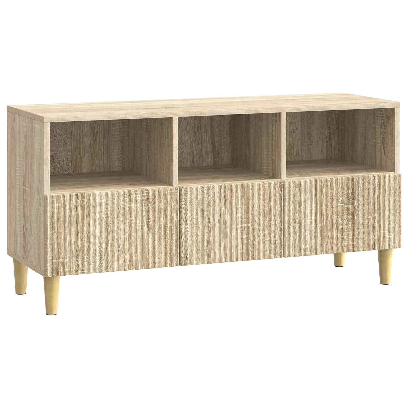 vidaXL TV-kast met lade Zwart 102 x 34,5 x 50 cm Bewerkt hout