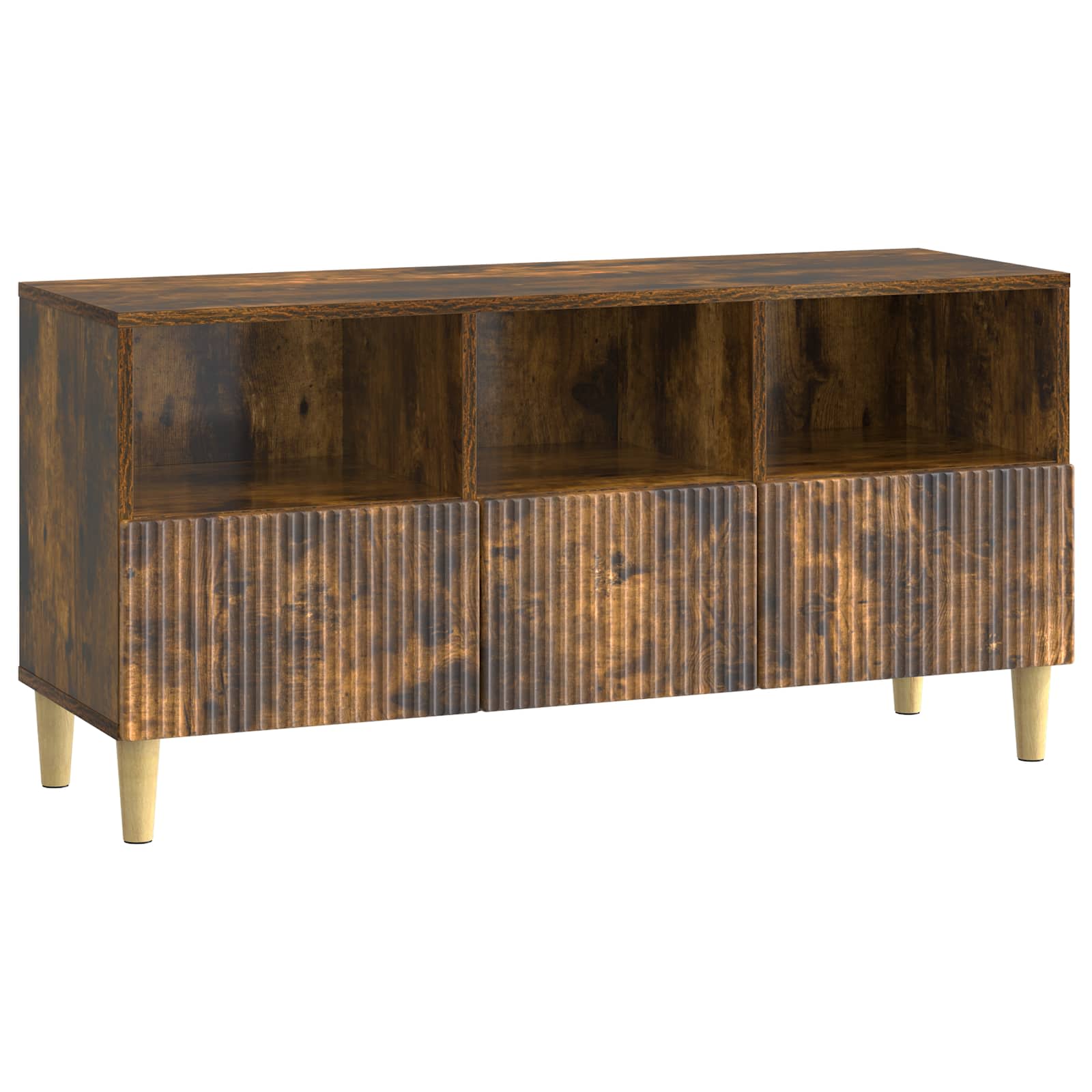 vidaXL TV-kast met lade Zwart 102 x 34,5 x 50 cm Bewerkt hout