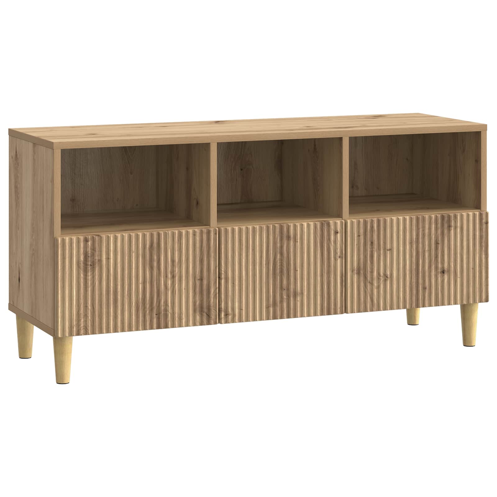 vidaXL TV-kast met lade Zwart 102 x 34,5 x 50 cm Bewerkt hout