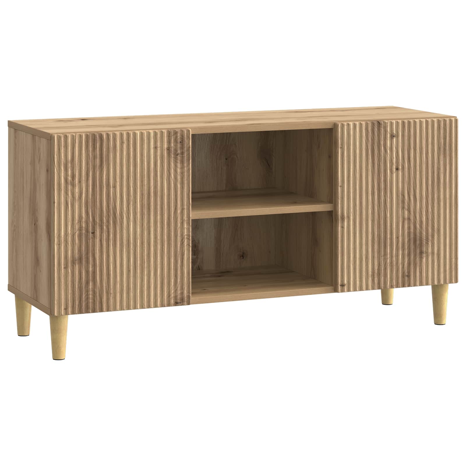 vidaXL TV-kast Zwart 102 x 34,5 x 50 cm Bewerkt hout