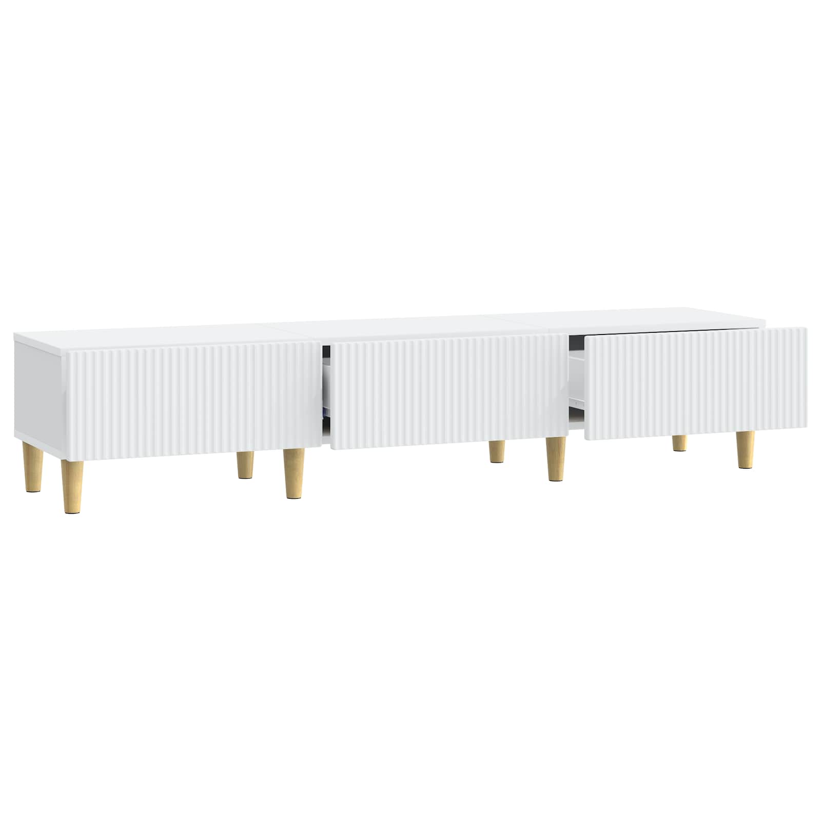 vidaXL TV-kast met lade Zwart 147 x 34,5 x 30 cm Bewerkt hout