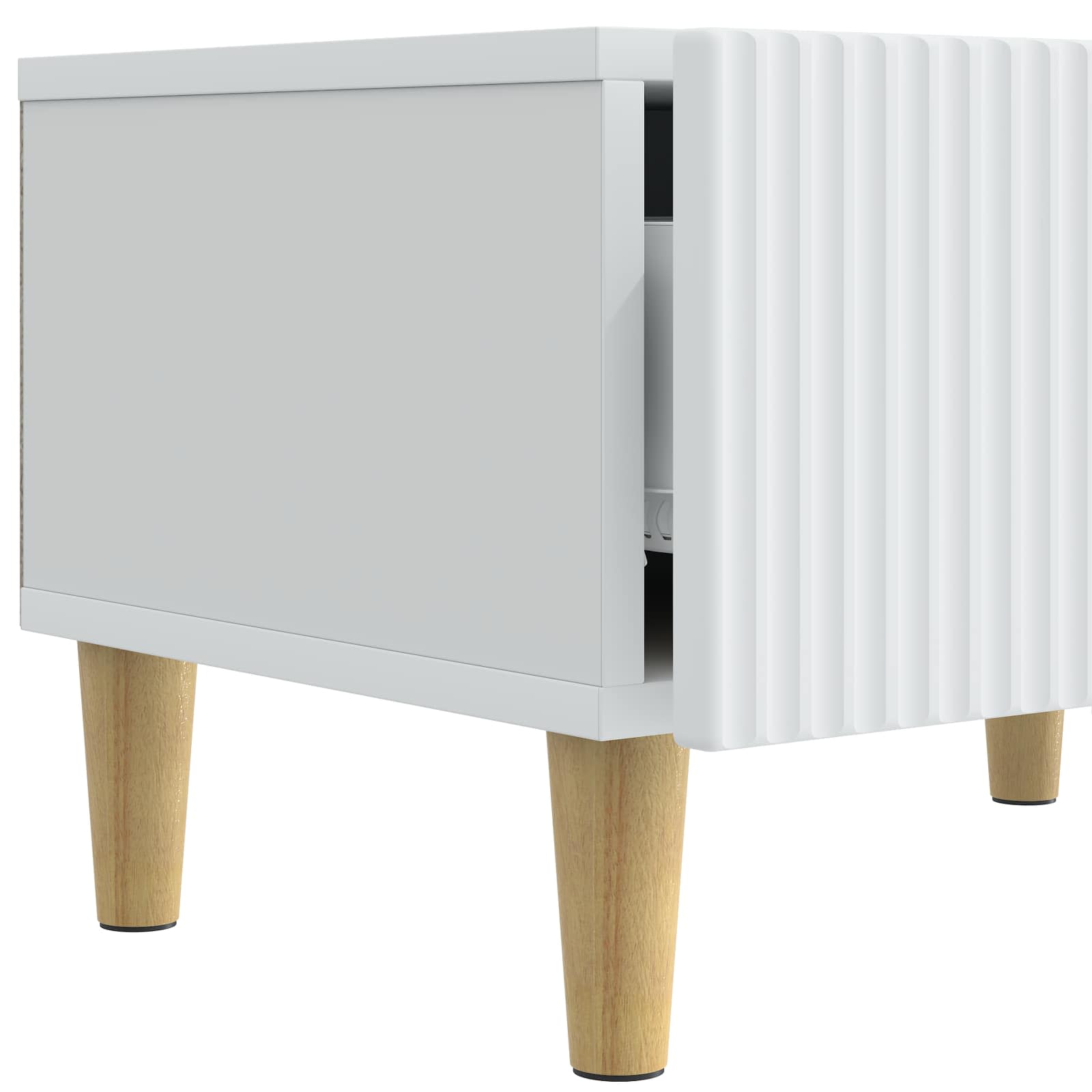 vidaXL TV-kast met lade Zwart 147 x 34,5 x 30 cm Bewerkt hout