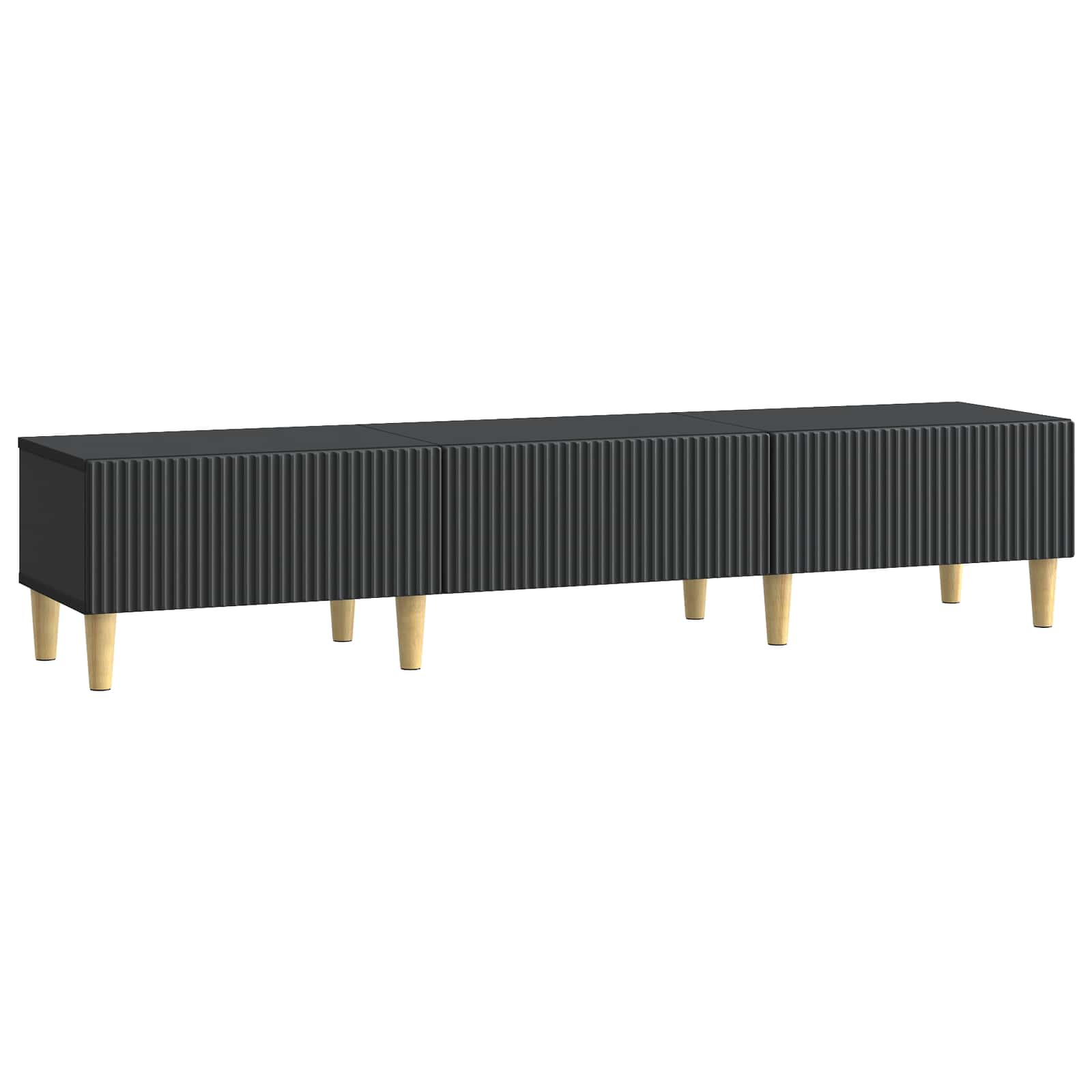 vidaXL TV-kast met lade Zwart 147 x 34,5 x 30 cm Bewerkt hout