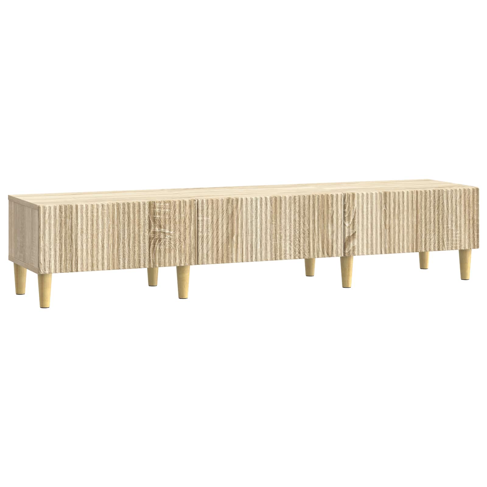 vidaXL TV-kast met lade Zwart 147 x 34,5 x 30 cm Bewerkt hout