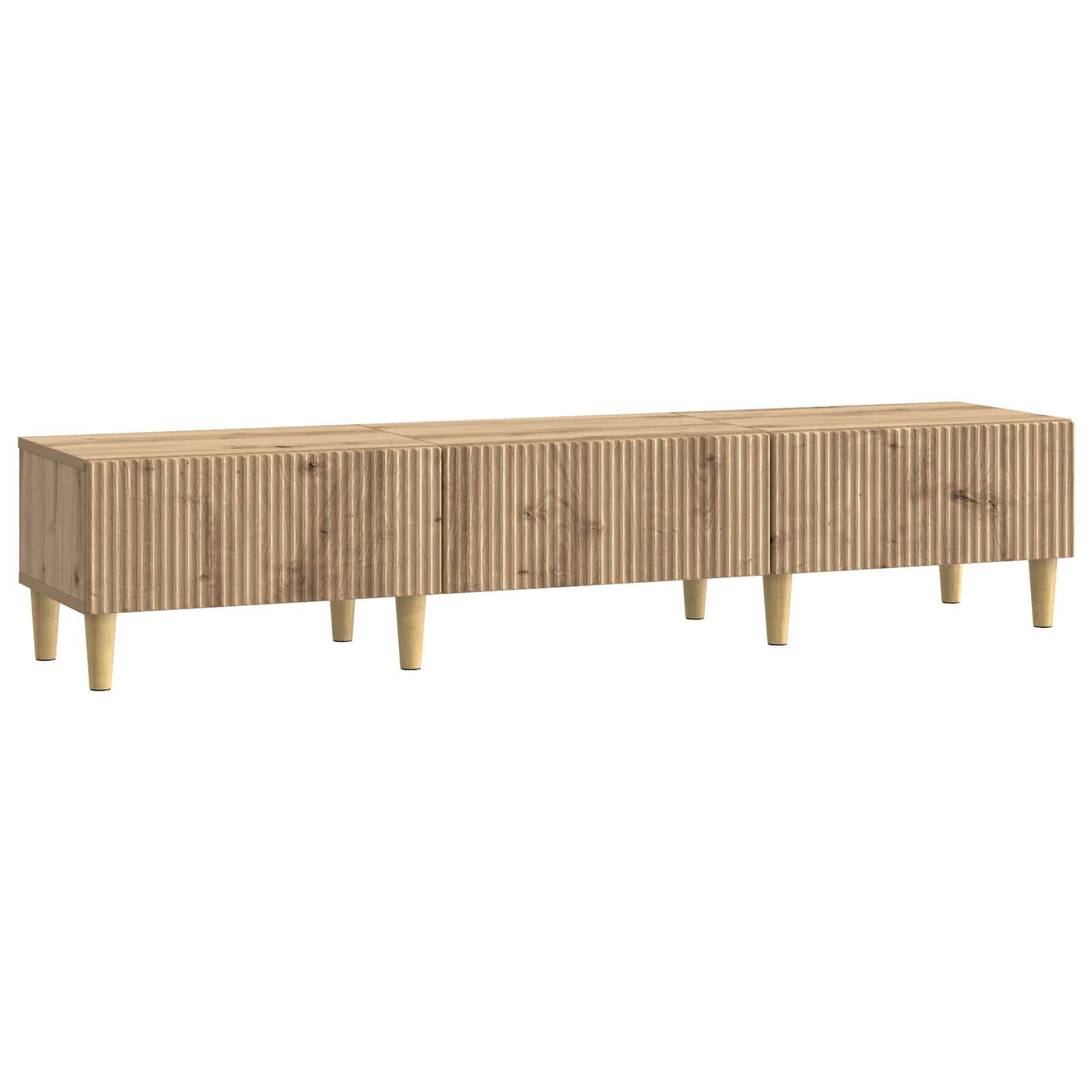 vidaXL TV-kast met lade Zwart 147 x 34,5 x 30 cm Bewerkt hout