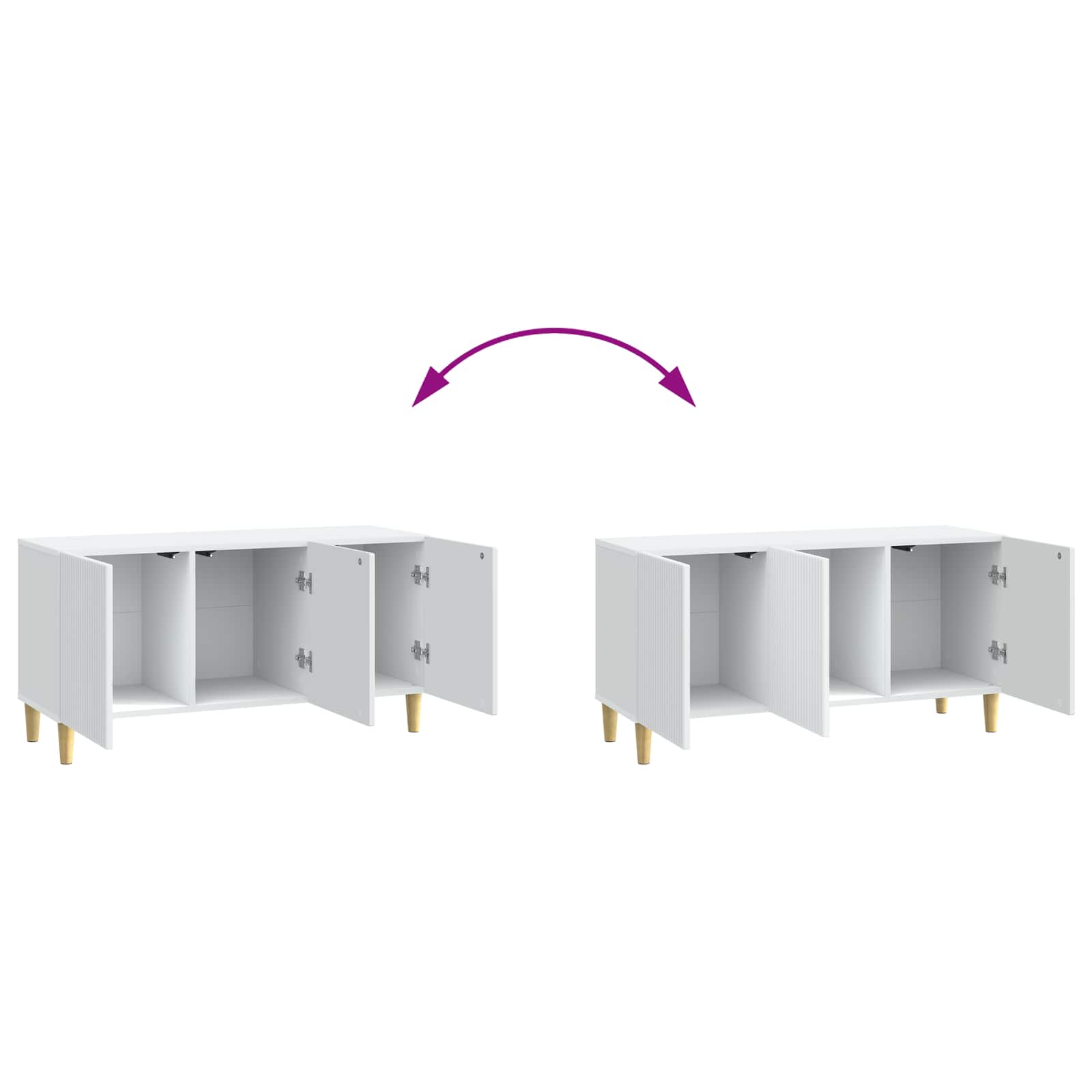 vidaXL TV-kast Zwart 99 x 34,5 x 50 cm Bewerkt hout