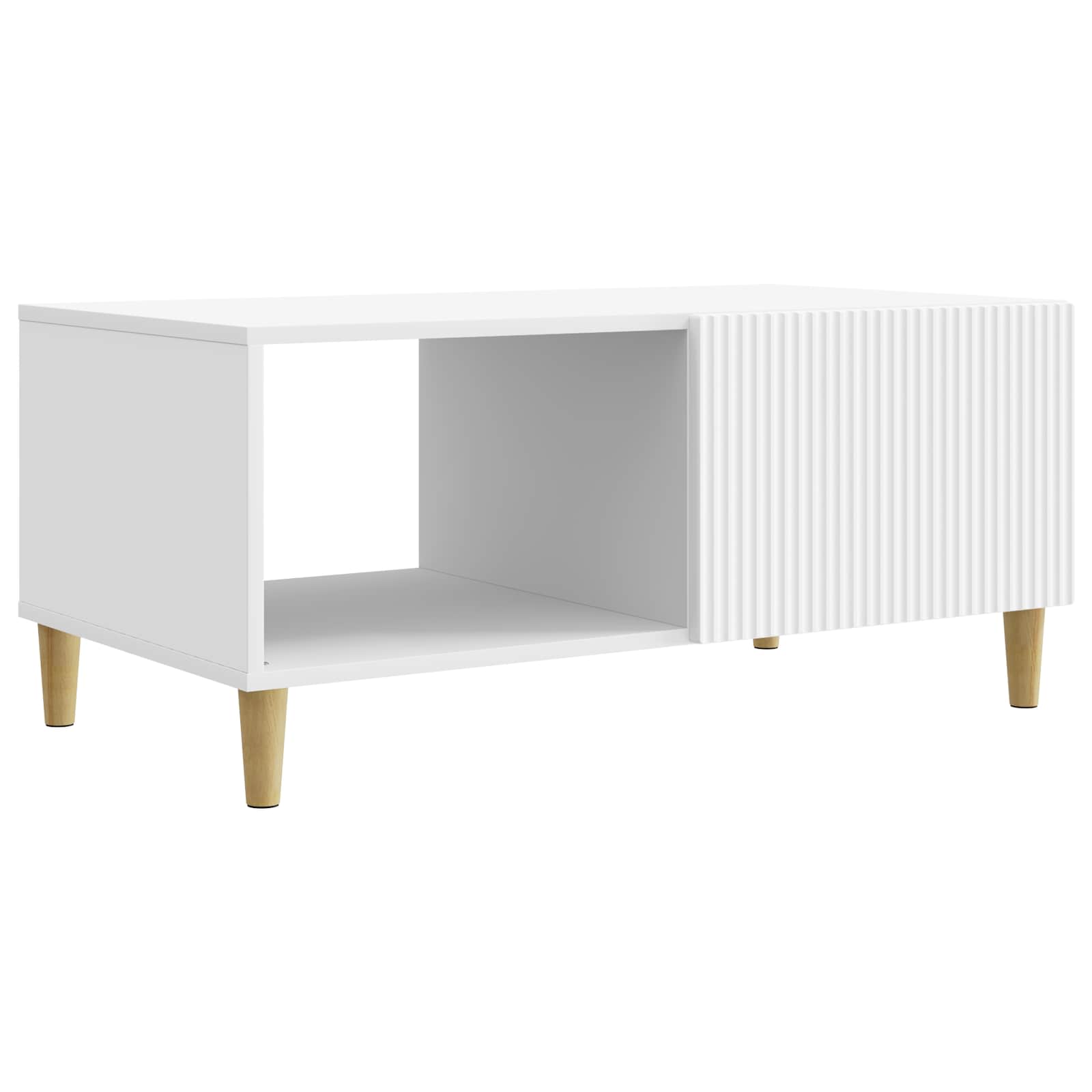 vidaXL Salontafel Zwart 90 x 50 x 40 cm Bewerkt hout