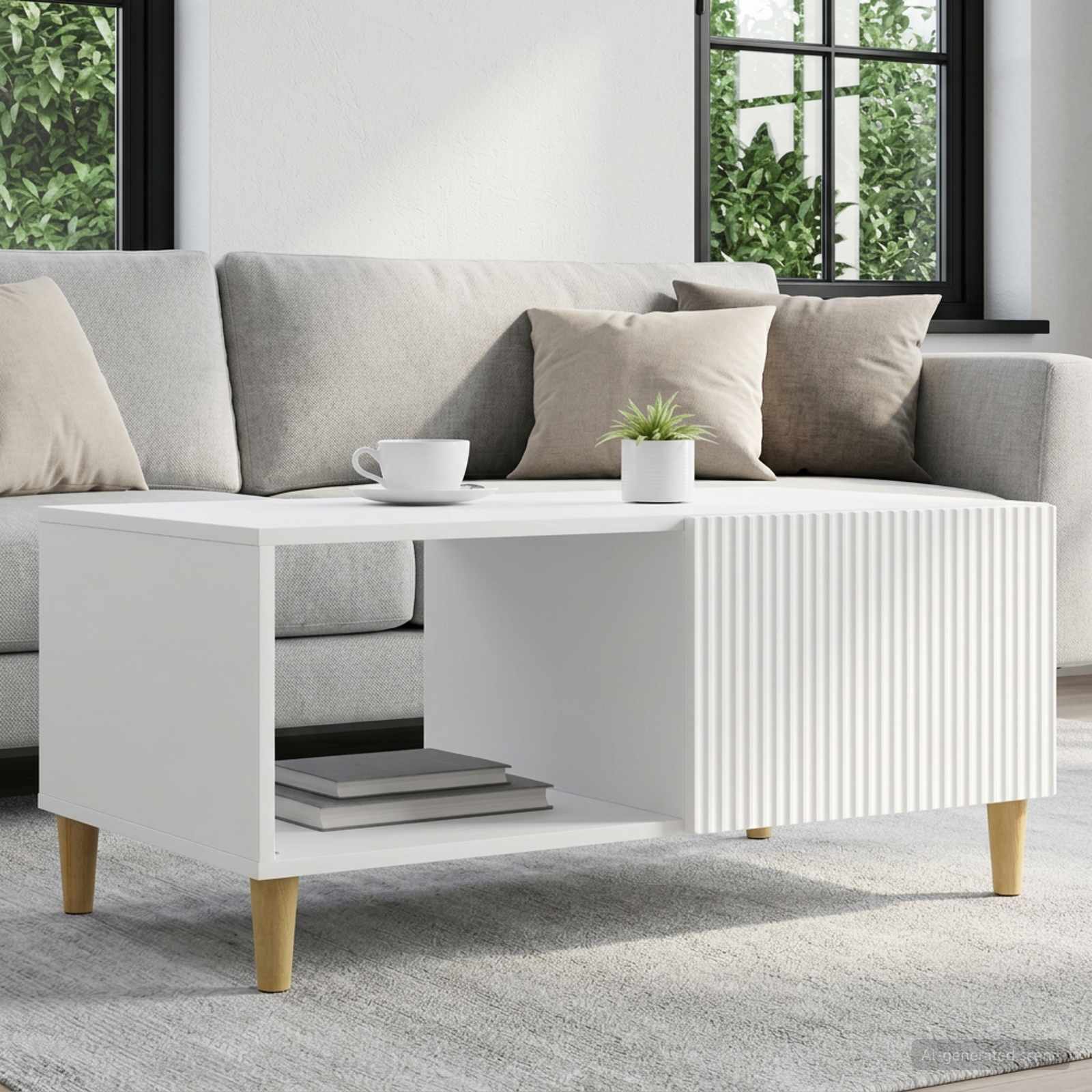 vidaXL Salontafel Zwart 90 x 50 x 40 cm Bewerkt hout