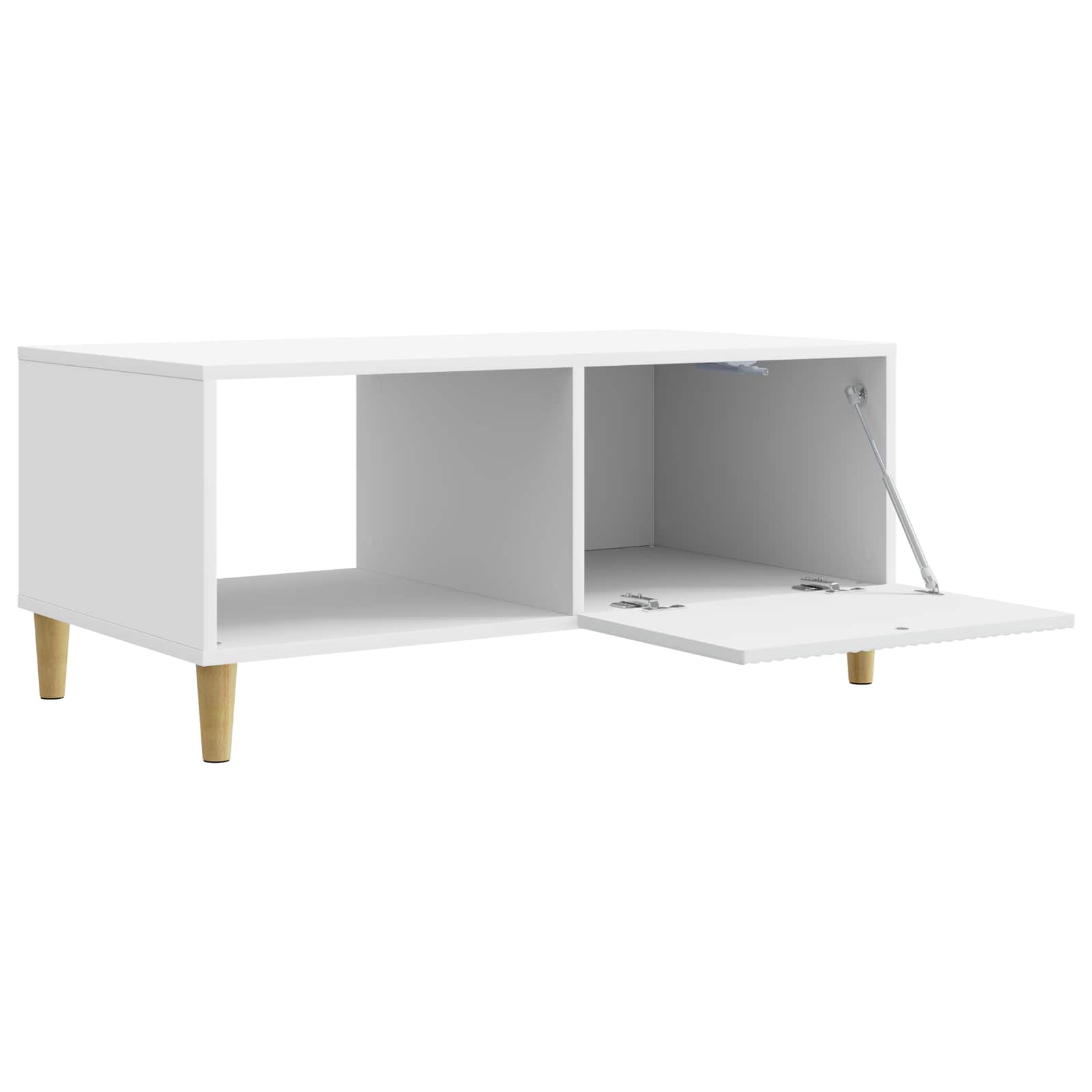 vidaXL Salontafel Zwart 90 x 50 x 40 cm Bewerkt hout